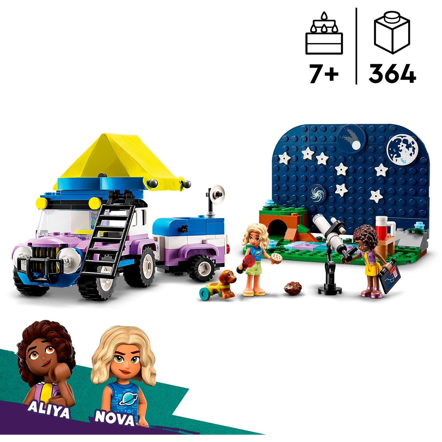 LEGO 42603 Friends Sternengucker-Campingfahrzeug, Konstruktionsspielzeug