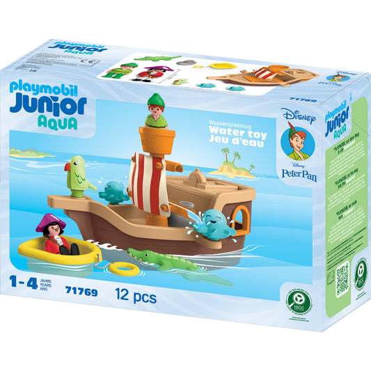 71769 Junior & Disney: Peter Pans Piratenschiff mit Wasserspritzspass, Konstruktionsspielzeug
