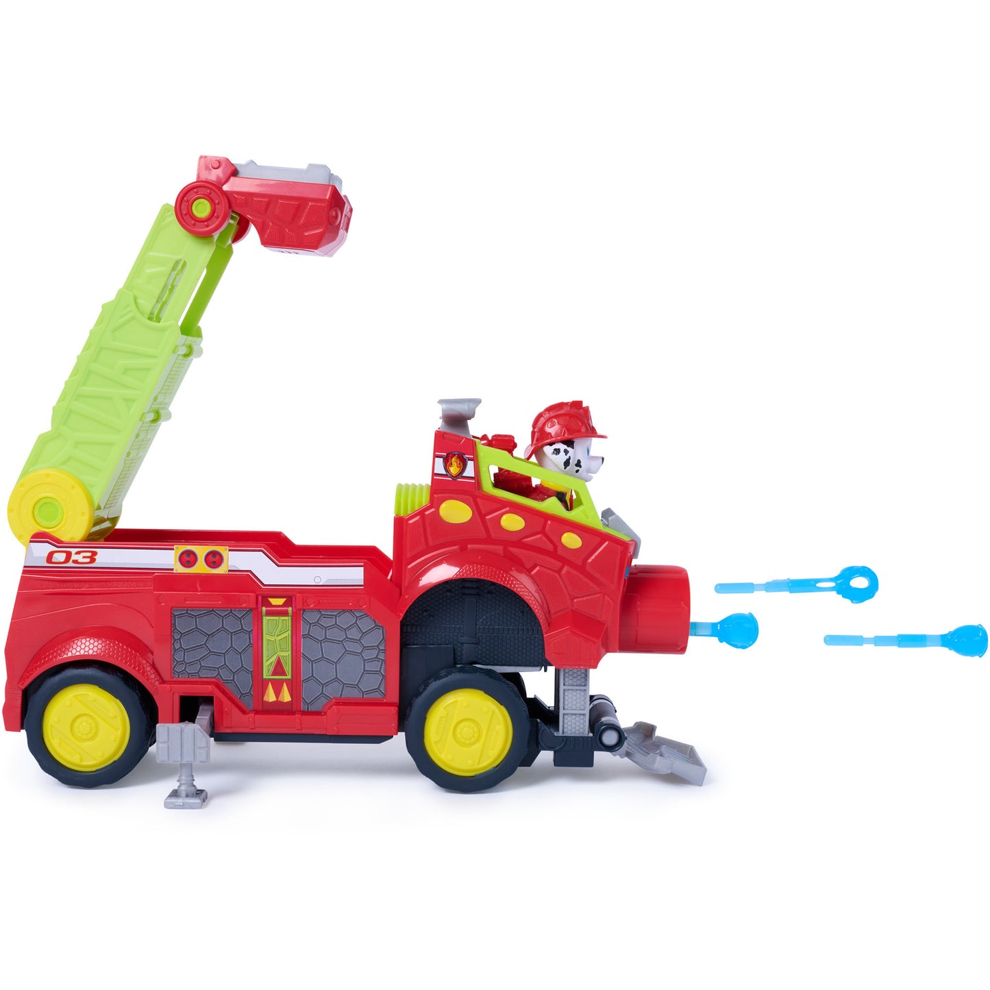 Paw Patrol: Der Dino Film - Marshalls extragrosses Dino-Rettungs-Feuerwehrauto, Spielfahrzeug