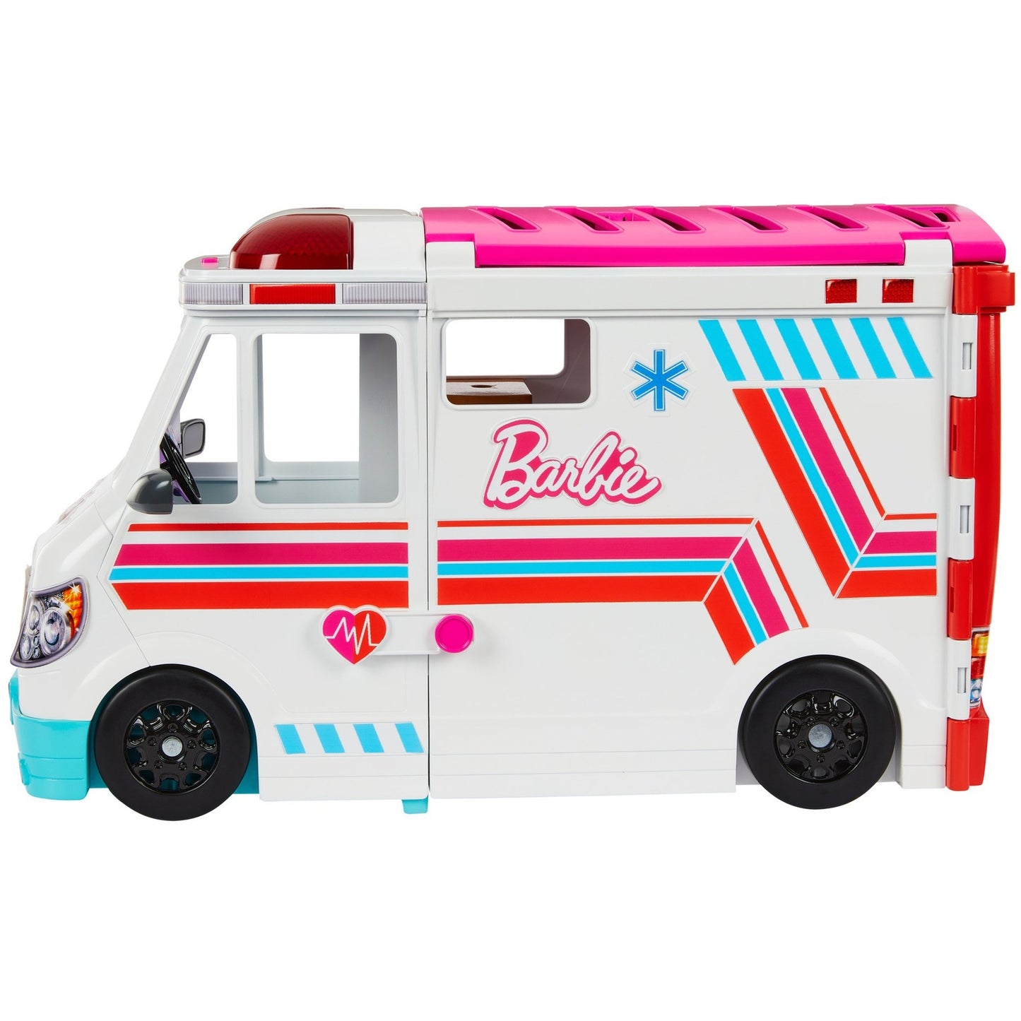 Mattel Barbie 2-in-1 Krankenwagen Spielset, Spielfahrzeug