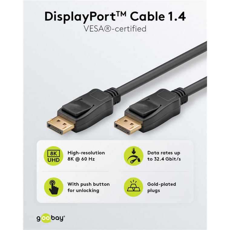 Kabel DisplayPort 1.4 Stecker > DisplayPort Stecker