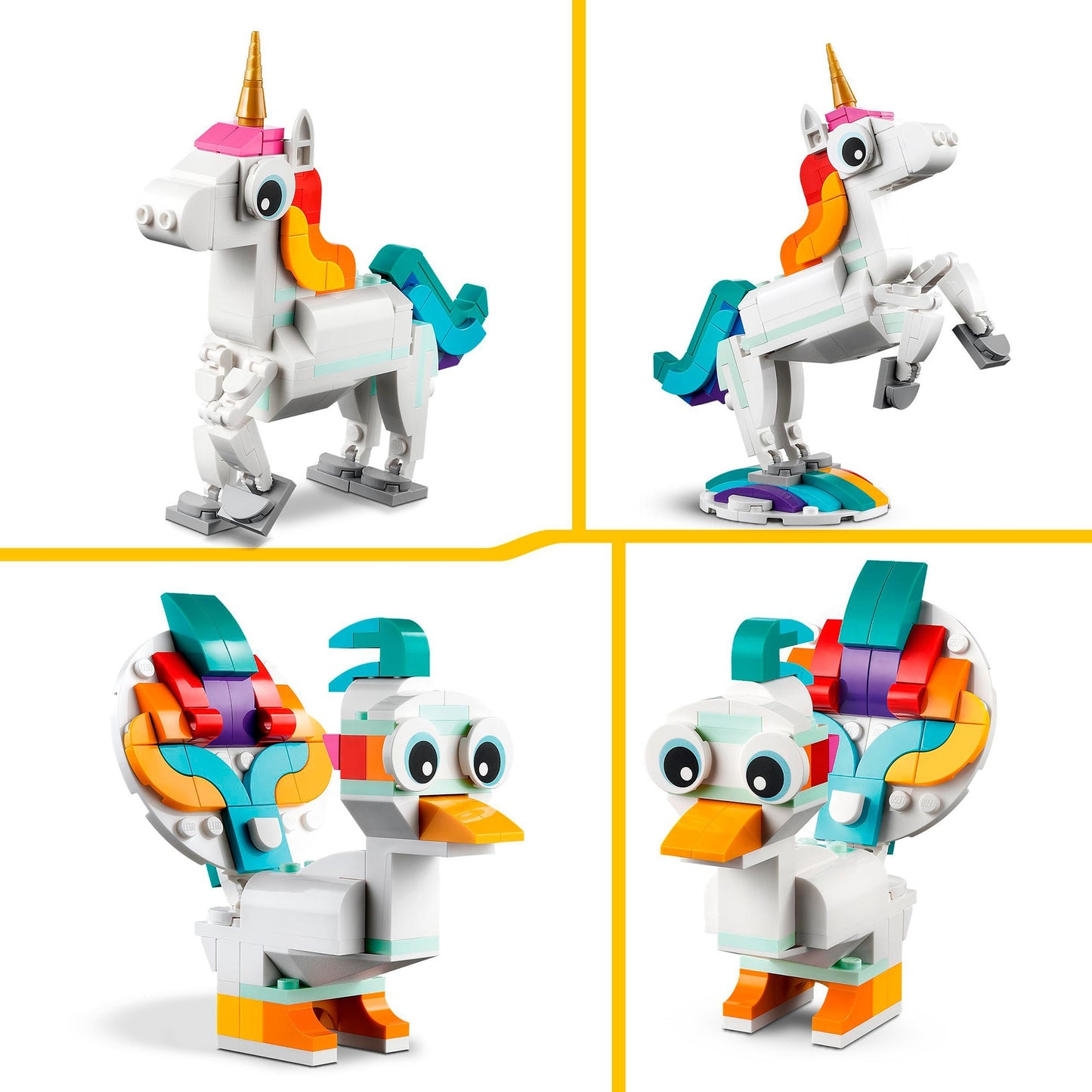 LEGO 31140 Creator 3-in-1 Magisches Einhorn, Konstruktionsspielzeug