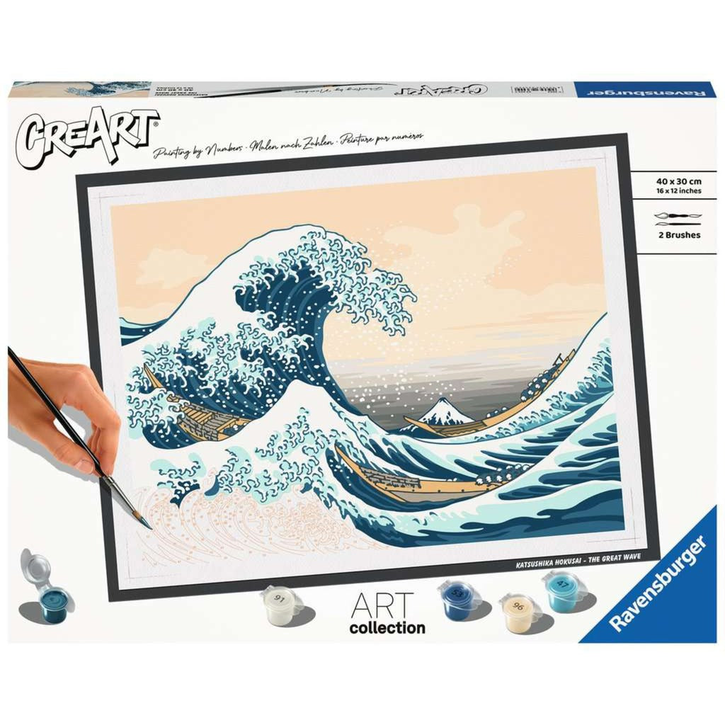 Ravensburger CreArt ART Collection - The Great Wave (Hokusai), Malen