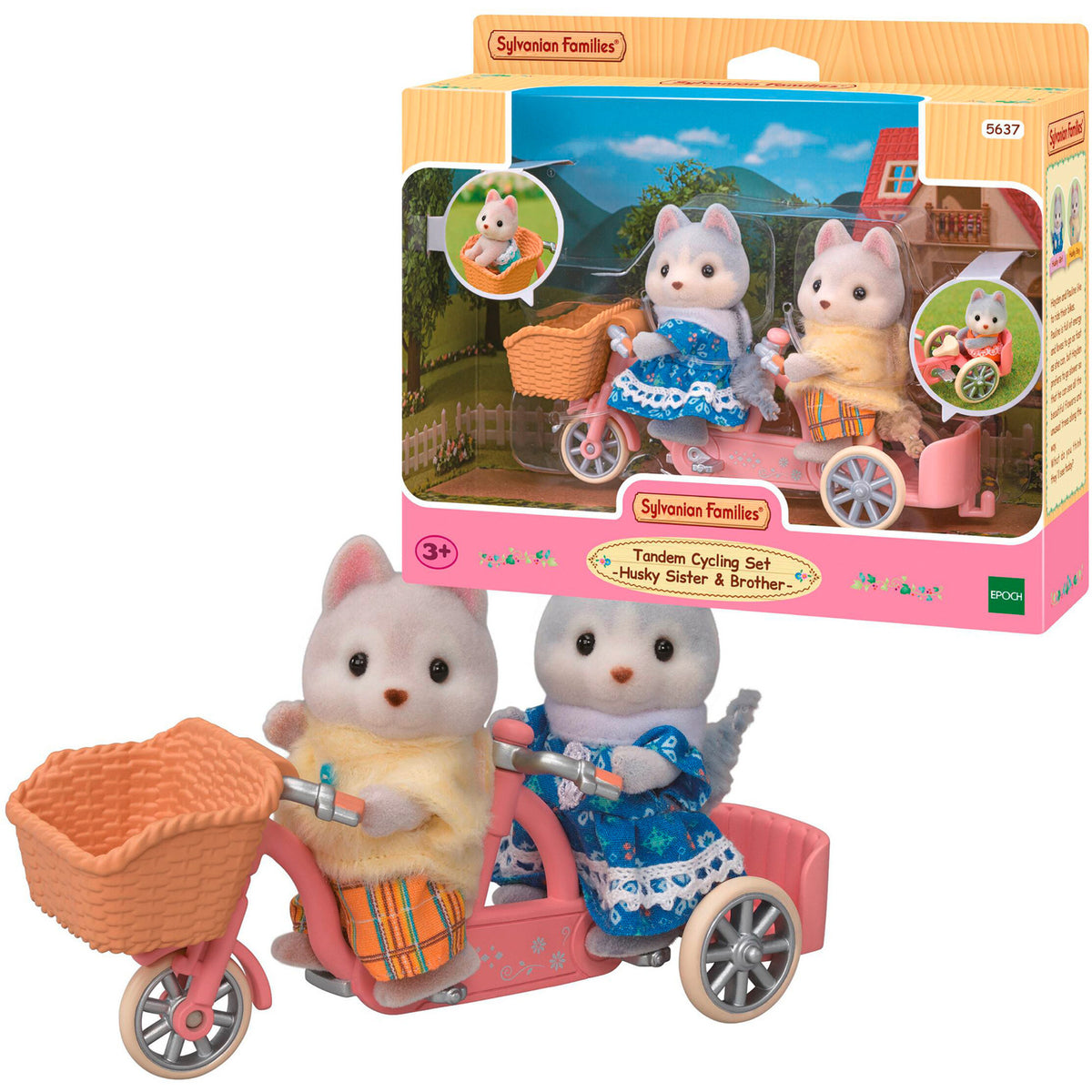 Sylvanian Families - Tandem Spielset mit Figuren, Konstruktionsspielzeug