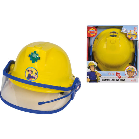 Simba Feuerwehrmann Sam Feuerwehr Helm mit Funktion (gelb)