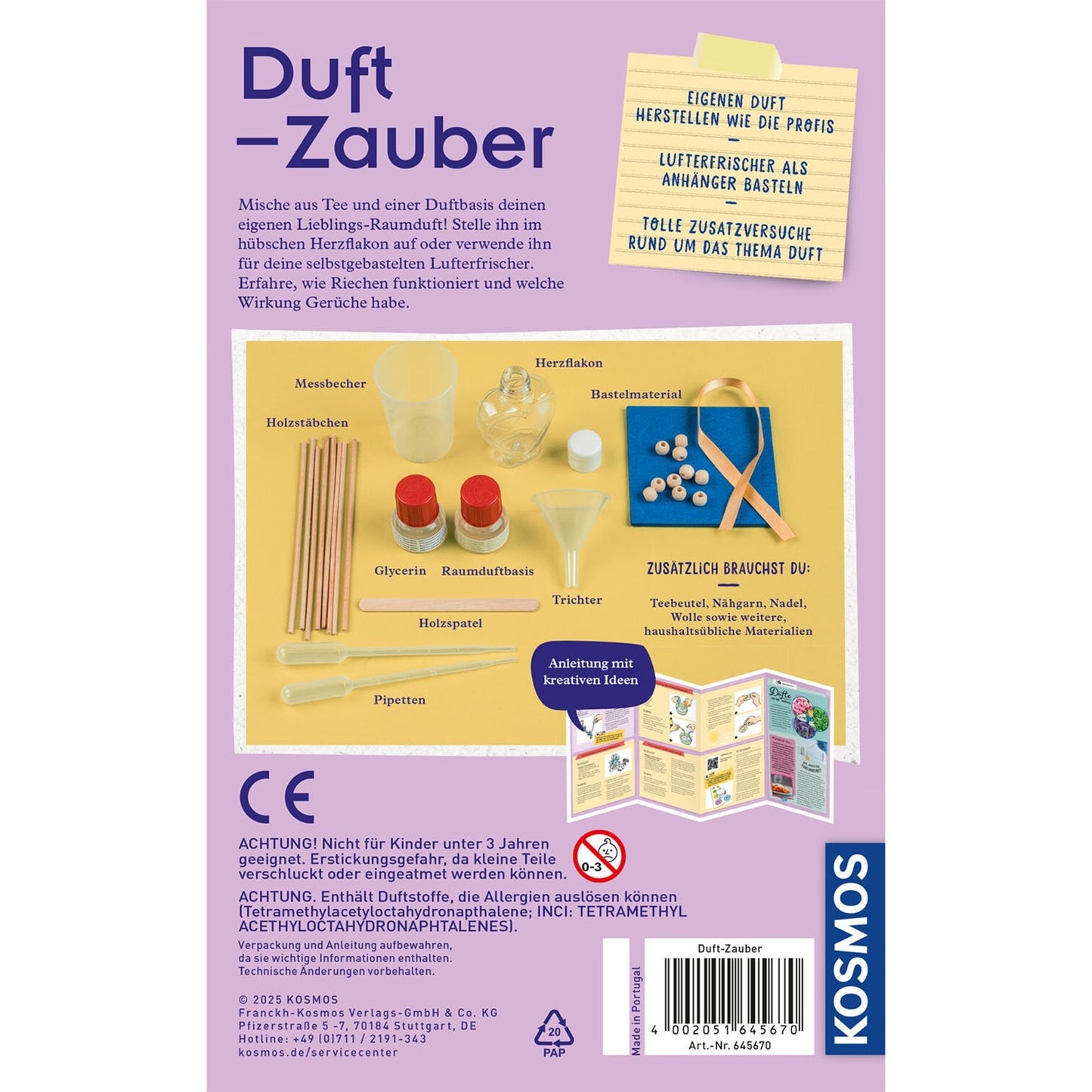 Duft-Zauber, Experimentierkasten