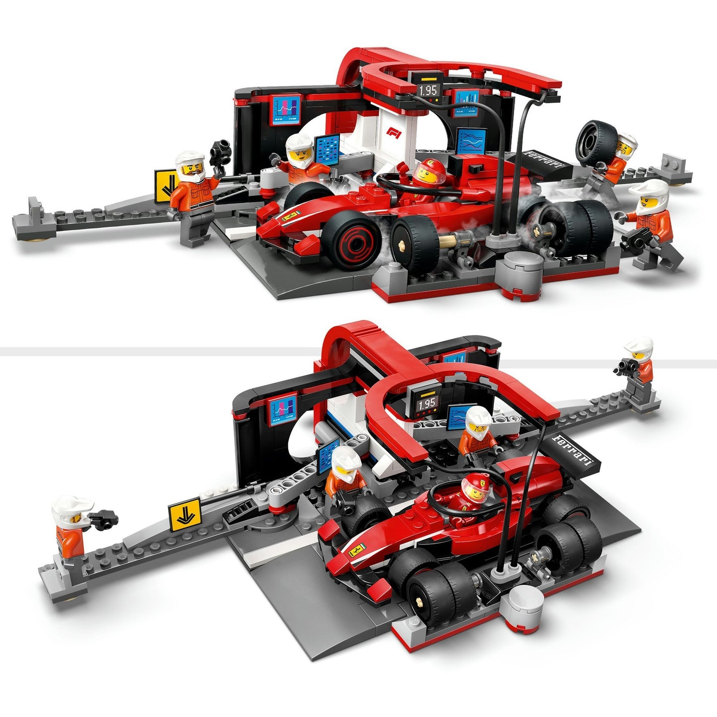 60443 City F1 Boxenstopp mit Boxencrew und Ferrari Flitzer, Konstruktionsspielzeug