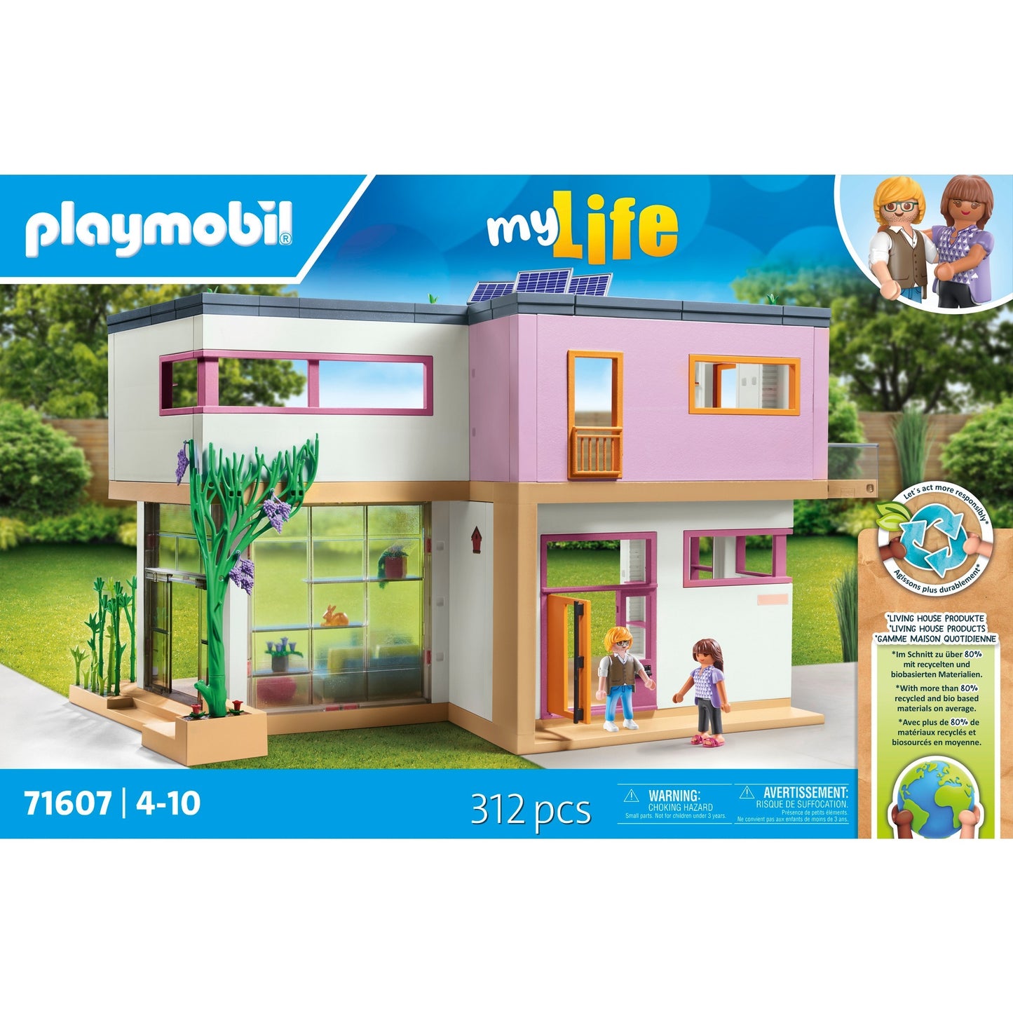 PLAYMOBIL 71607 My Life Wohnhaus mit Wintergarten, Konstruktionsspielzeug