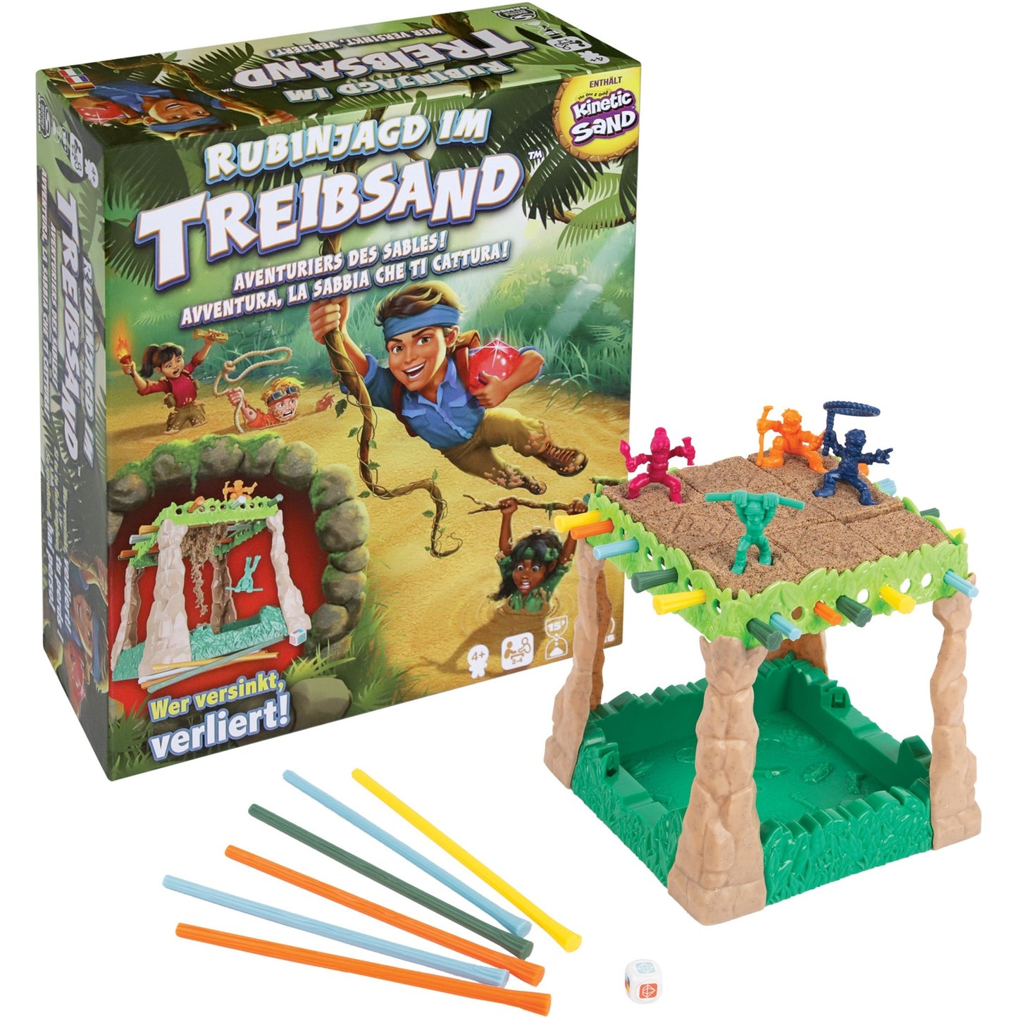 Spin Master Rubinjagd im Treibsand - Abenteuerspiel mit original Kinetic Sand, Gesellschaftsspiel