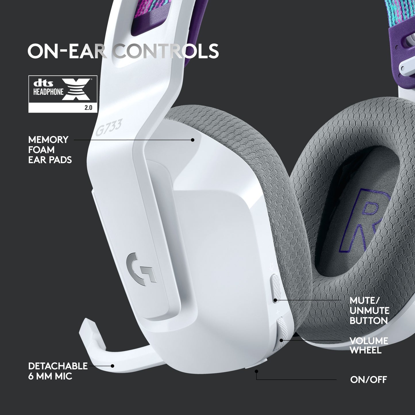 G733 LIGHTSPEED, Gaming-Headset