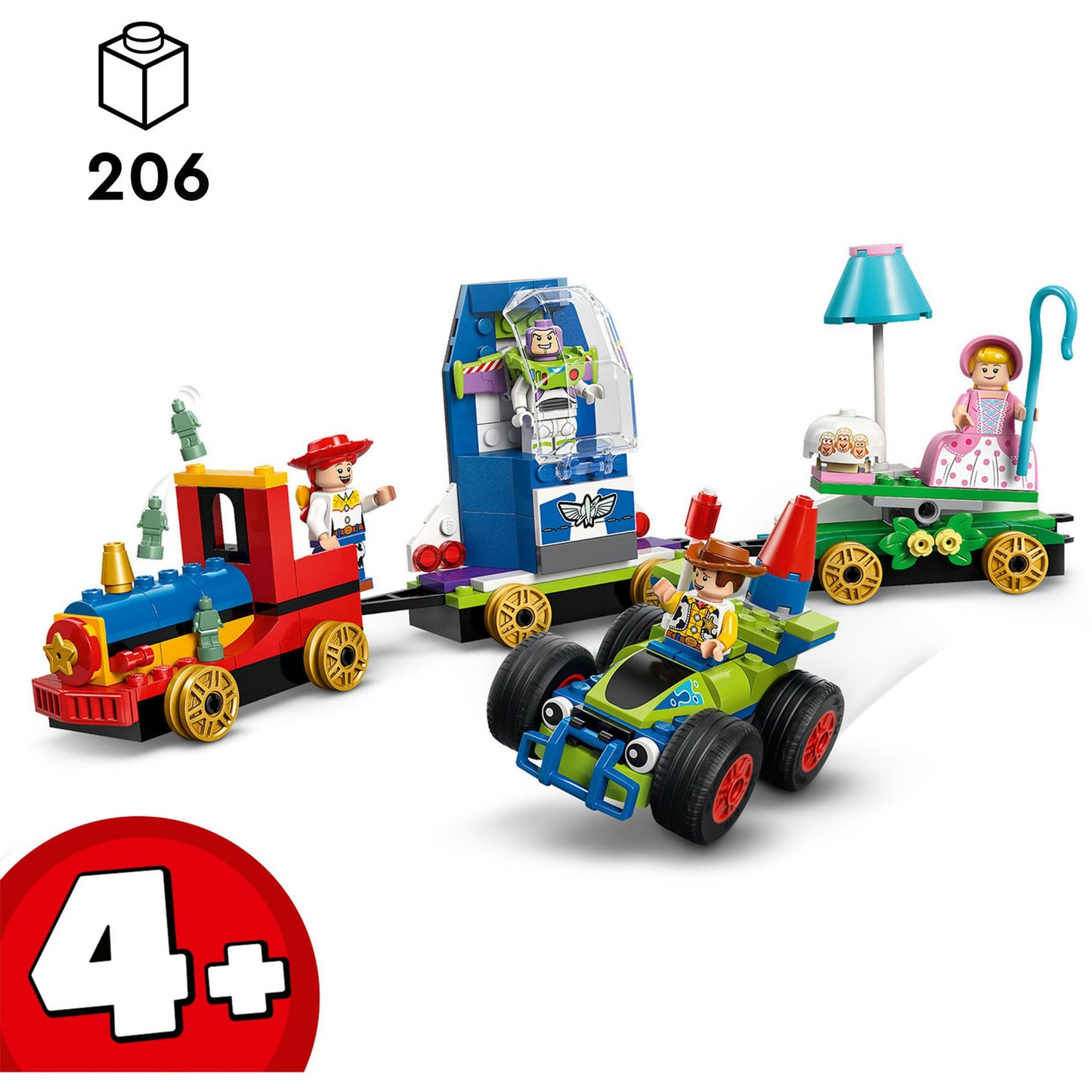 43264 Disney Pixar Partyzug und das Auto RC aus Toy Story, Konstruktionsspielzeug
