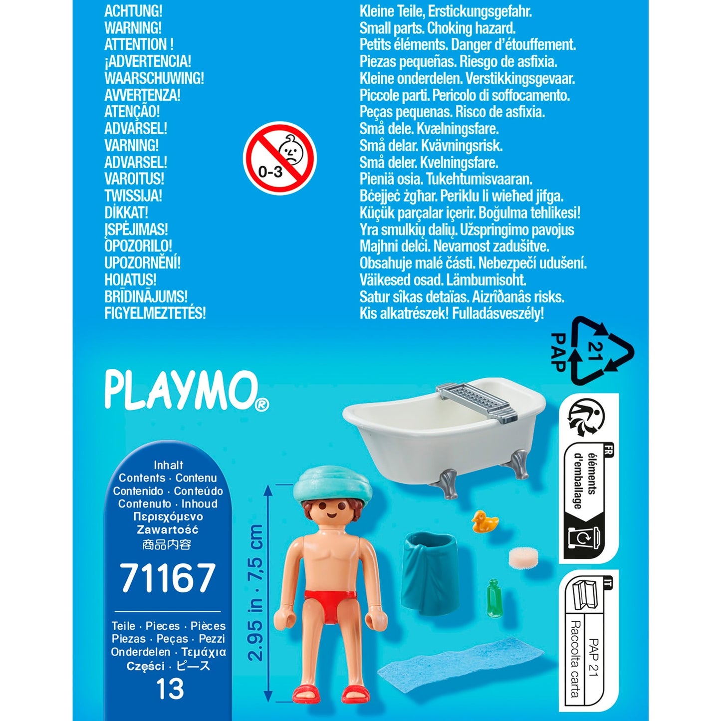 PLAYMOBIL 71167 specialPLUS Mann in der Badewanne, Konstruktionsspielzeug