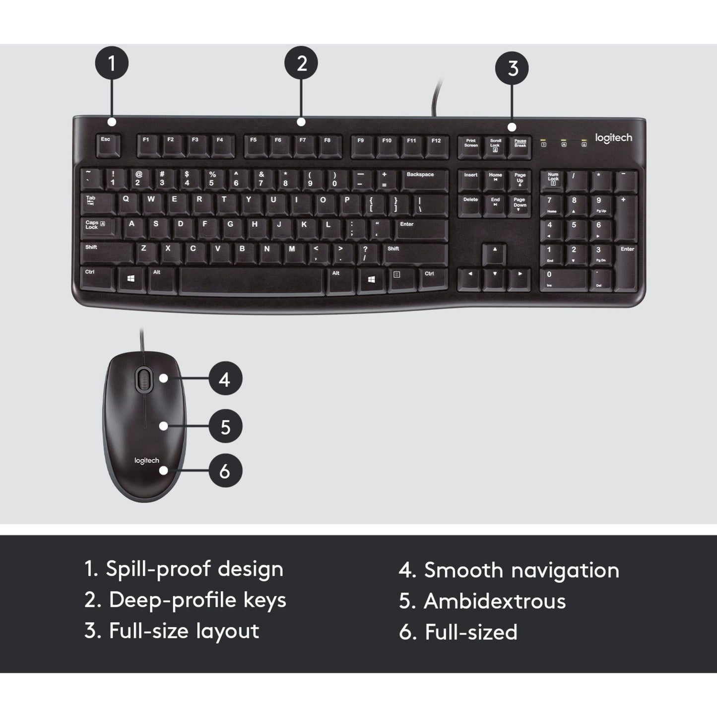 Logitech Desktop MK120 (schwarz, DE-Layout)