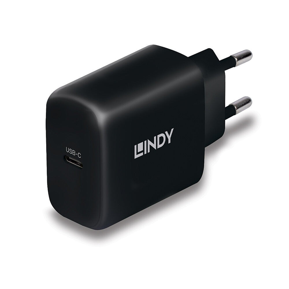 Lindy Ladegerät 65 Watt USB-C GaN Charger (schwarz, 1x USB-C PD 3.0, GaN, PPS)