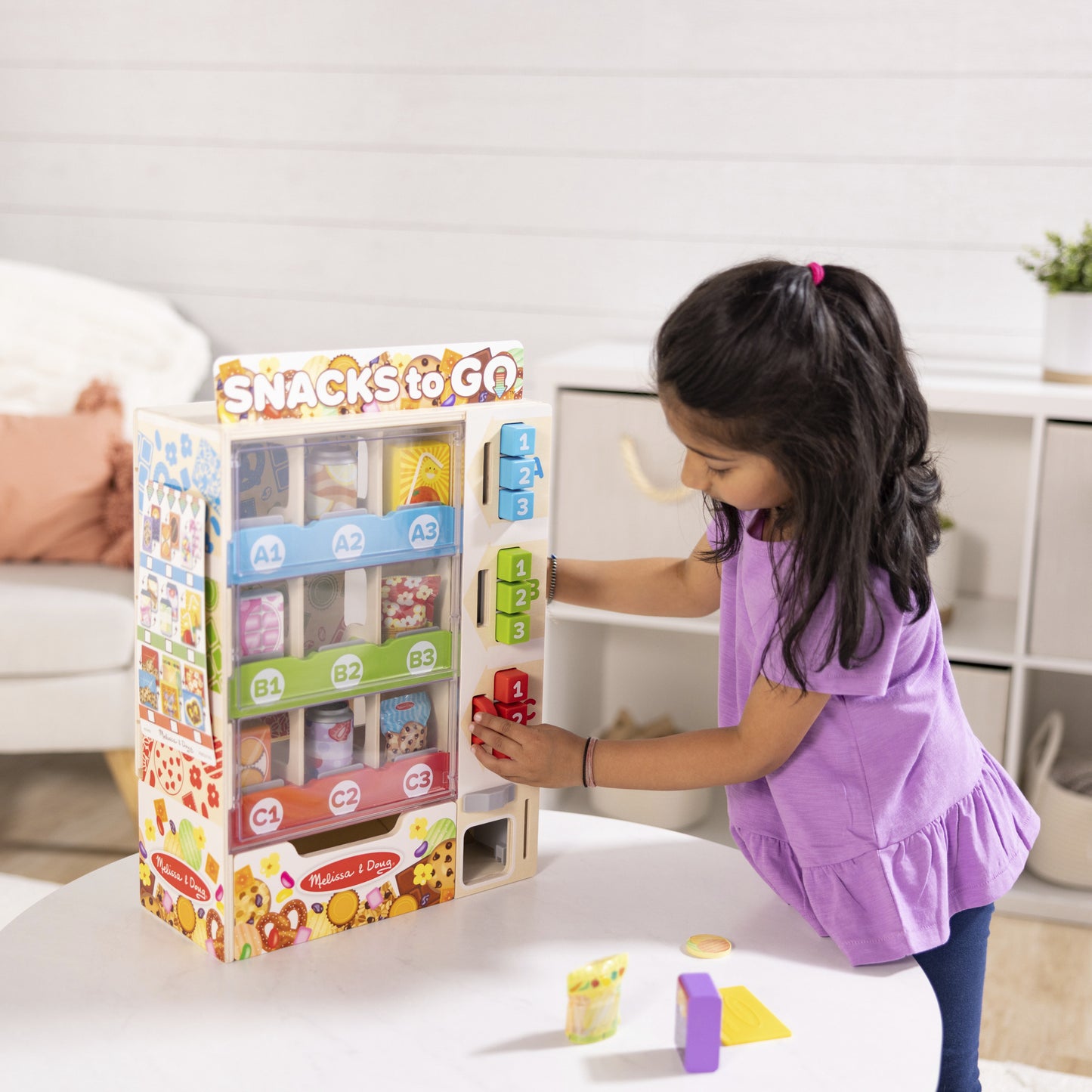 Melissa & Doug - Verkaufsautomaten Spielset aus Holz, Kaufladen