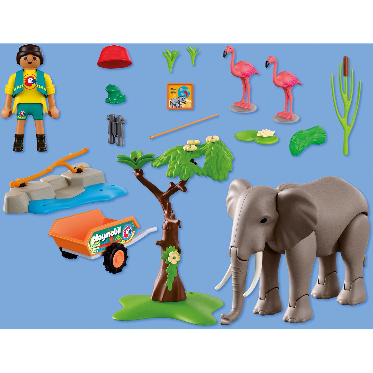 72068 Elefant mit Tierpfleger, Konstruktionsspielzeug