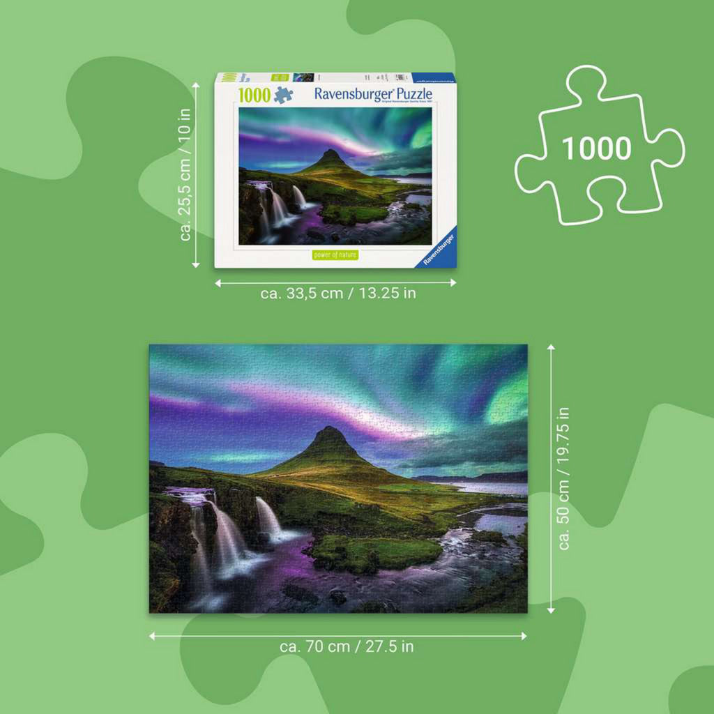 Puzzle Power of Nature - Nordlichter über Kirkjufell