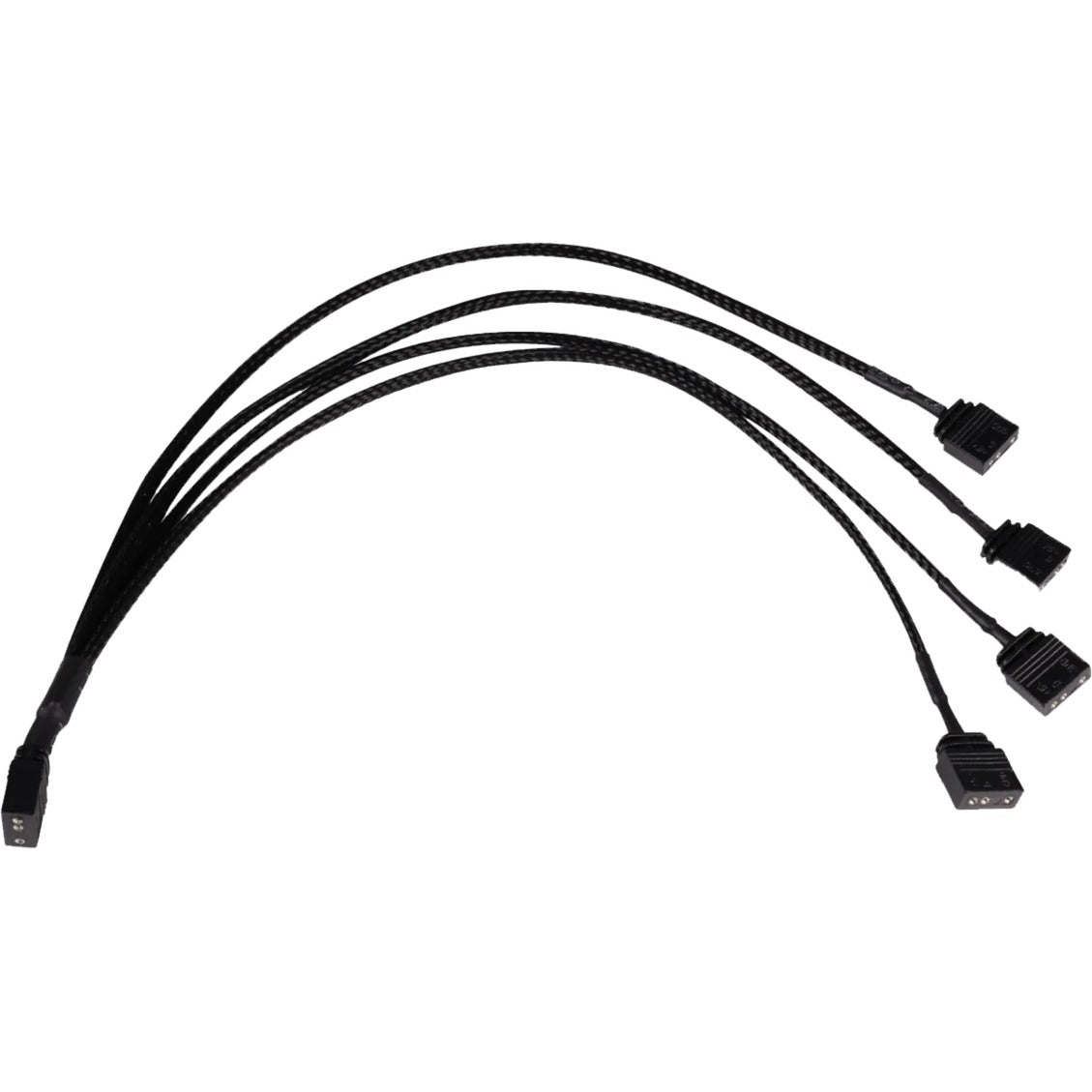 Alphacool Y-Kabelsplitter aRGB 3-Pin auf 4x 3-Pin, 30cm (schwarz, inkl. Steckverbinder)