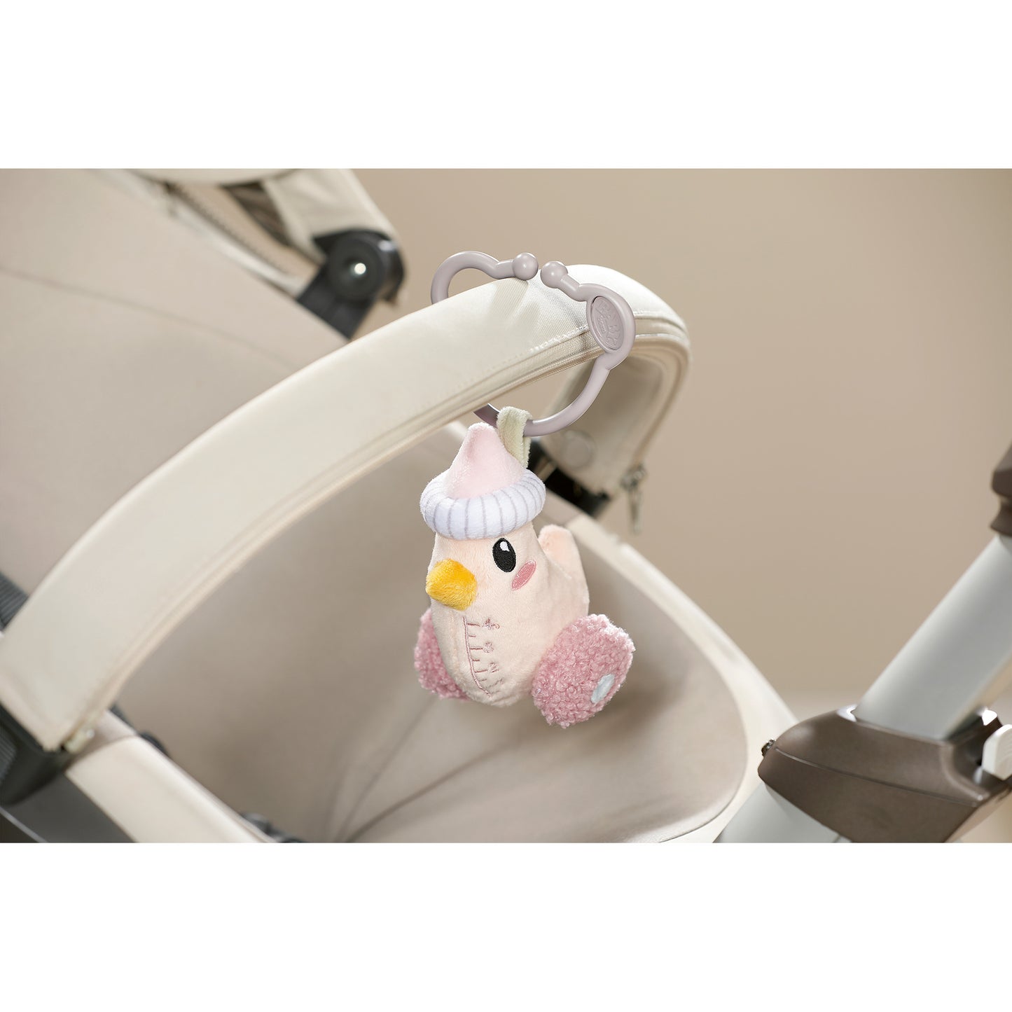 Flasche für Babys mit Rassel im Inneren und Clip, waschbar, Babyflasche