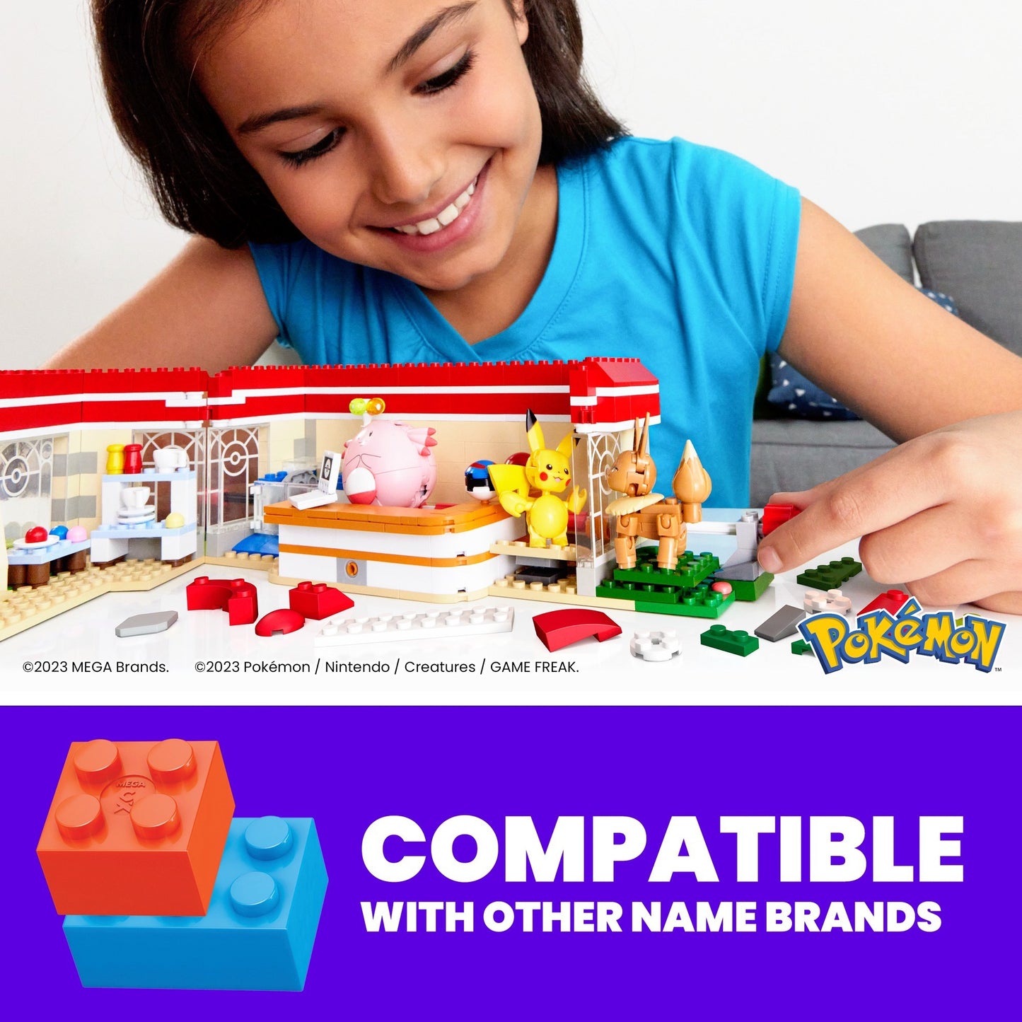 Mattel MEGA Pokémon Waldspaß Poké-Center, Konstruktionsspielzeug