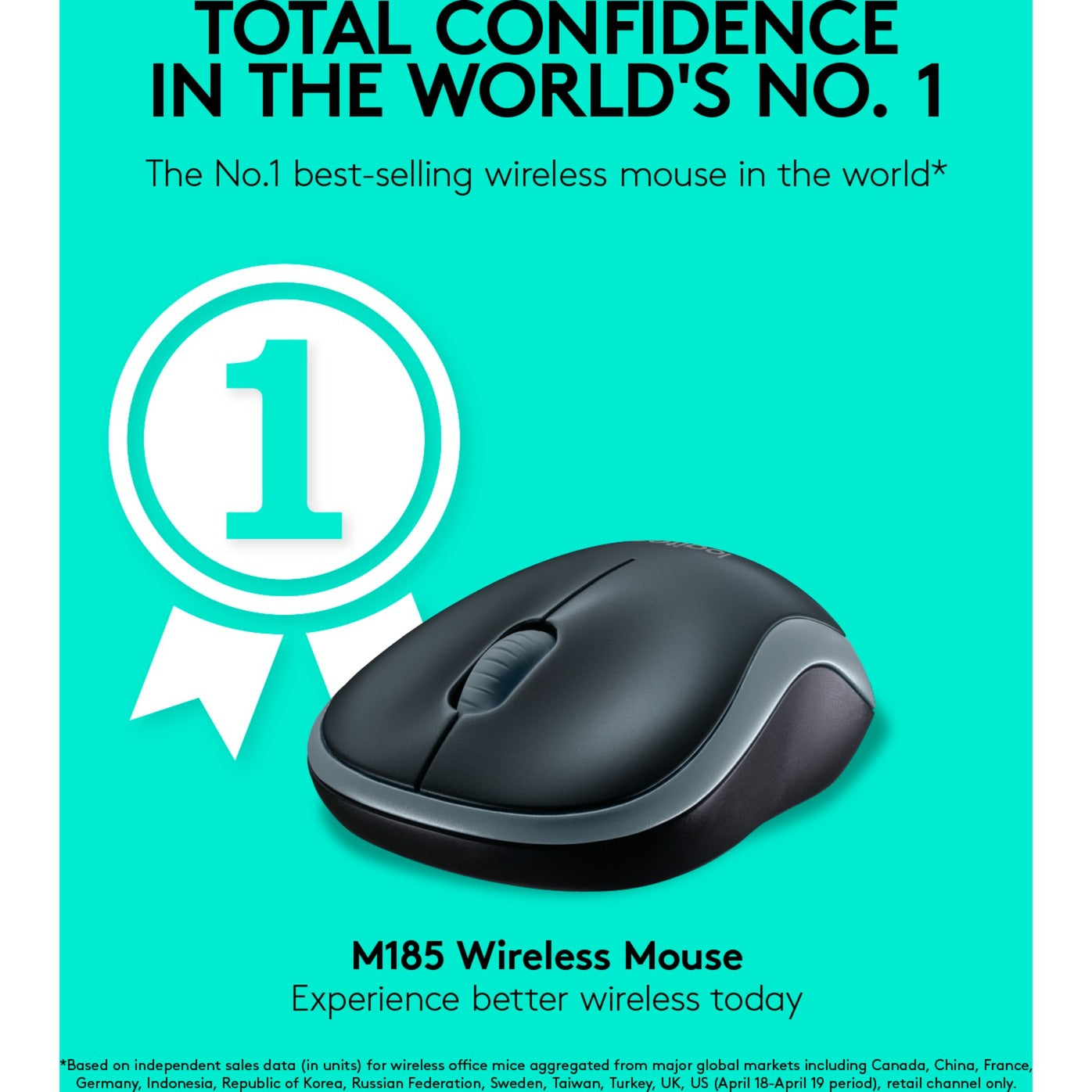 Logitech Wireless Mouse M185 (blau, Retail)