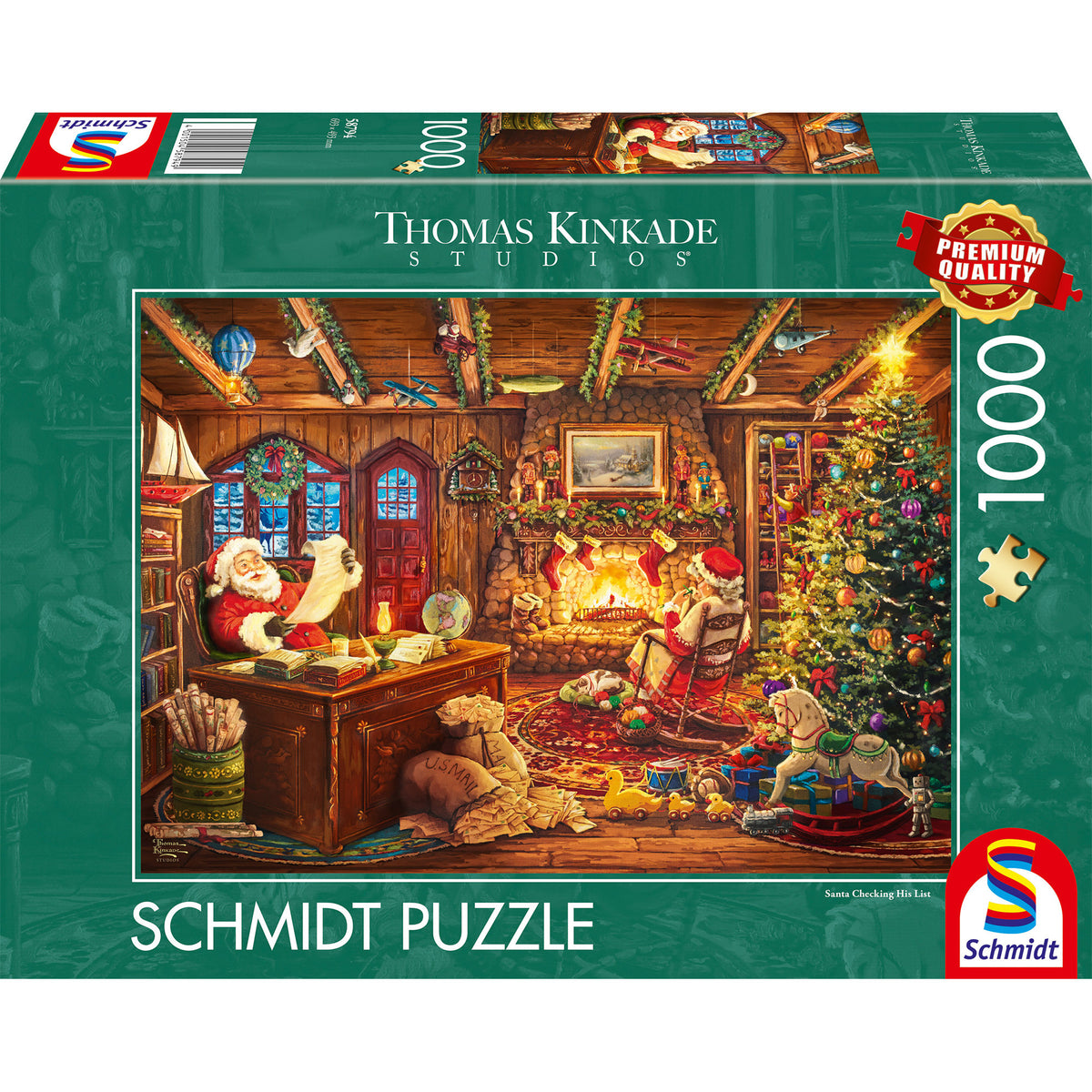 Thomas Kinkade Studios: Santa prüft die Wunschliste, Puzzle