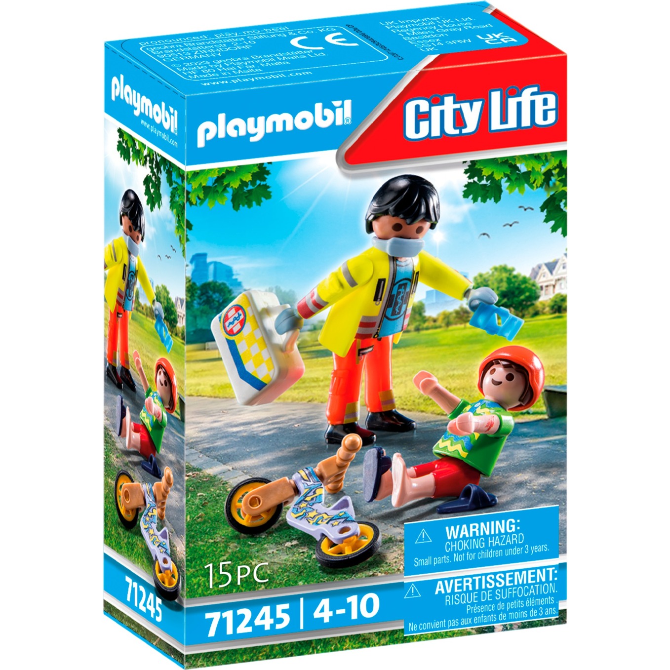 PLAYMOBIL 71245 City Life - Sanitäter mit Patient, Konstruktionsspielzeug