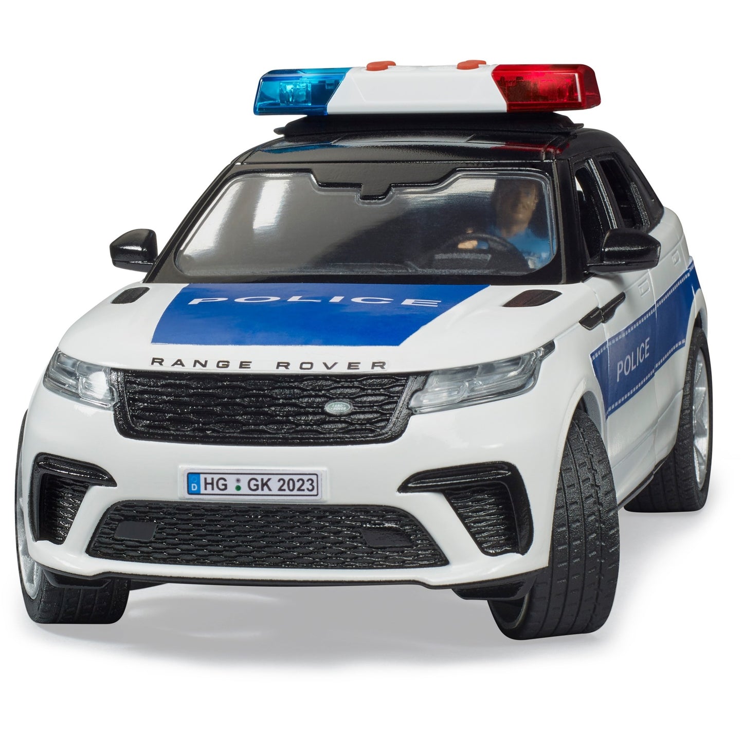 BRUDER Range Rover Velar Polizeifahrzeug mit Polizist (inkl. Light + Sound Modul)