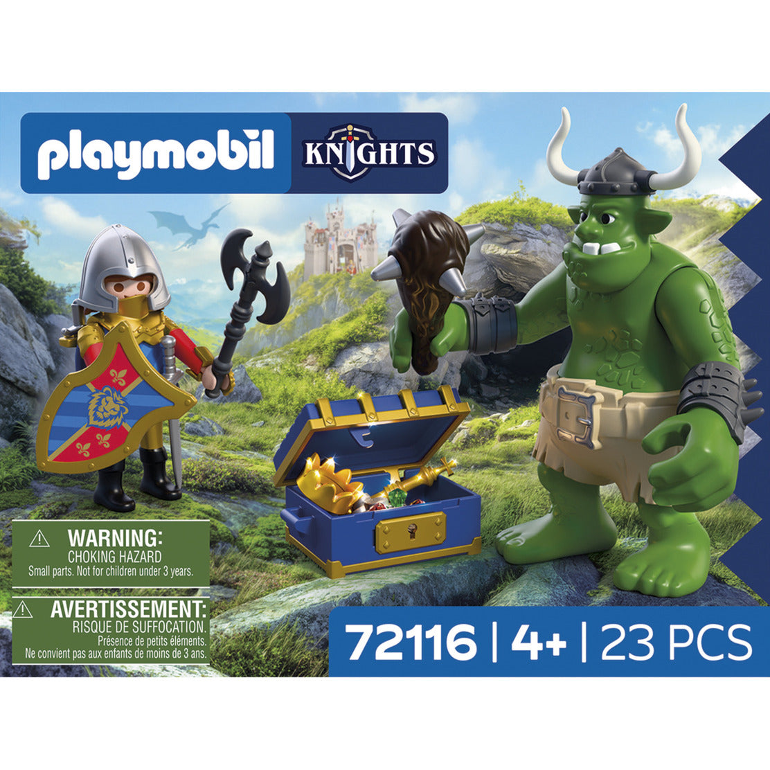 72116 Knights Troll mit Löwenritterschatz, Konstruktionsspielzeug