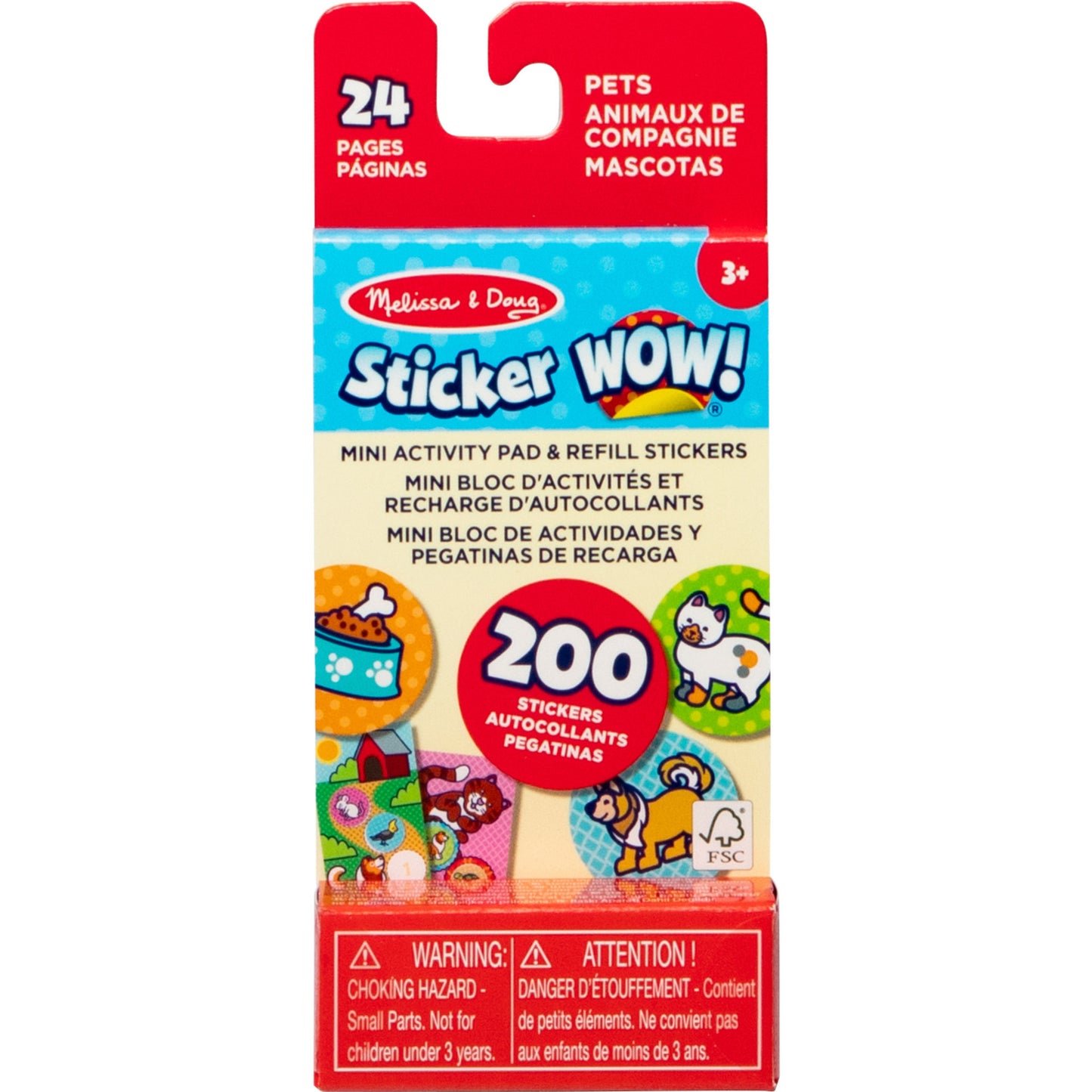 Melissa & Doug - Sticker WOW! Nachfüllset Tiere, Basteln