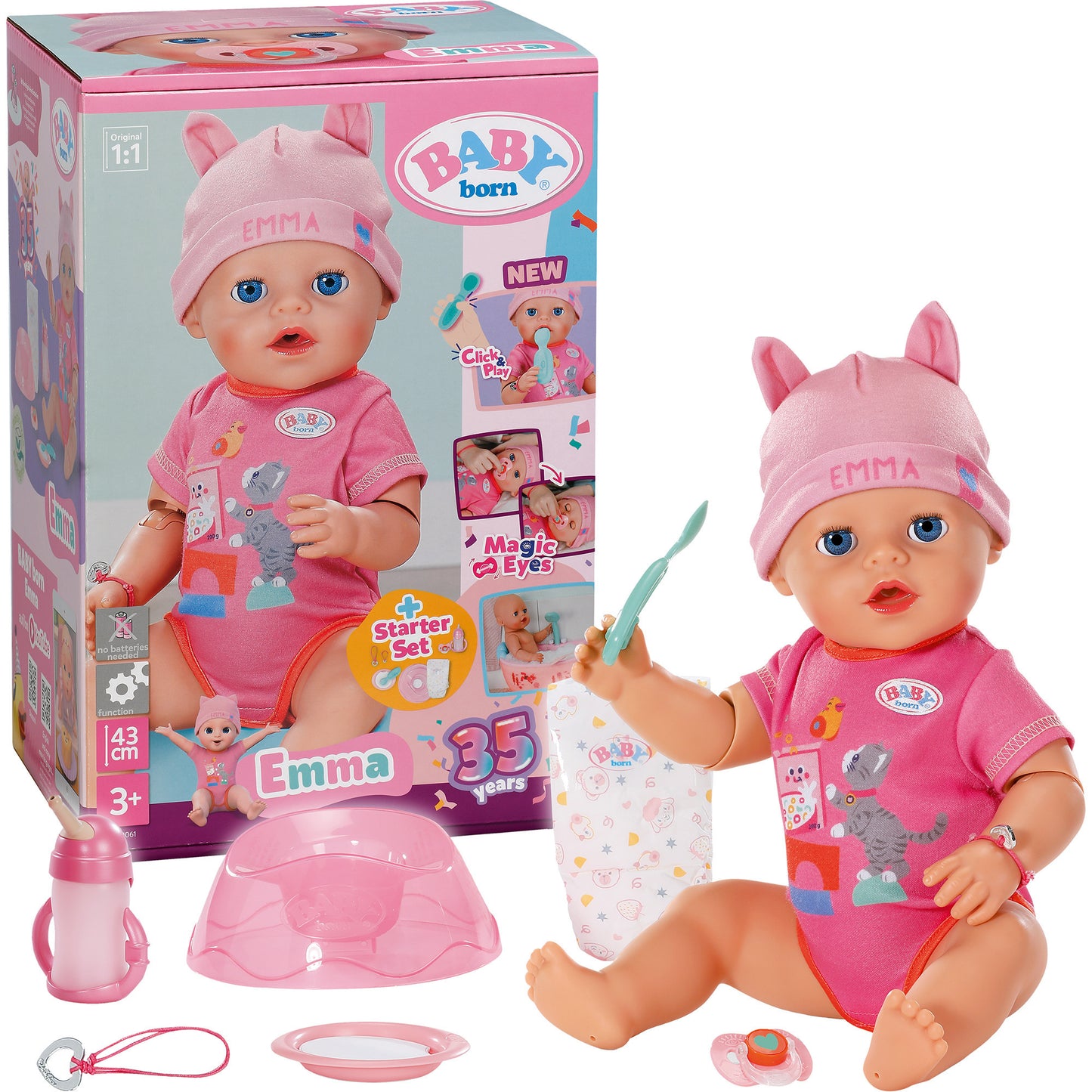 BABY born Emma Click & Play 43cm, Puppe