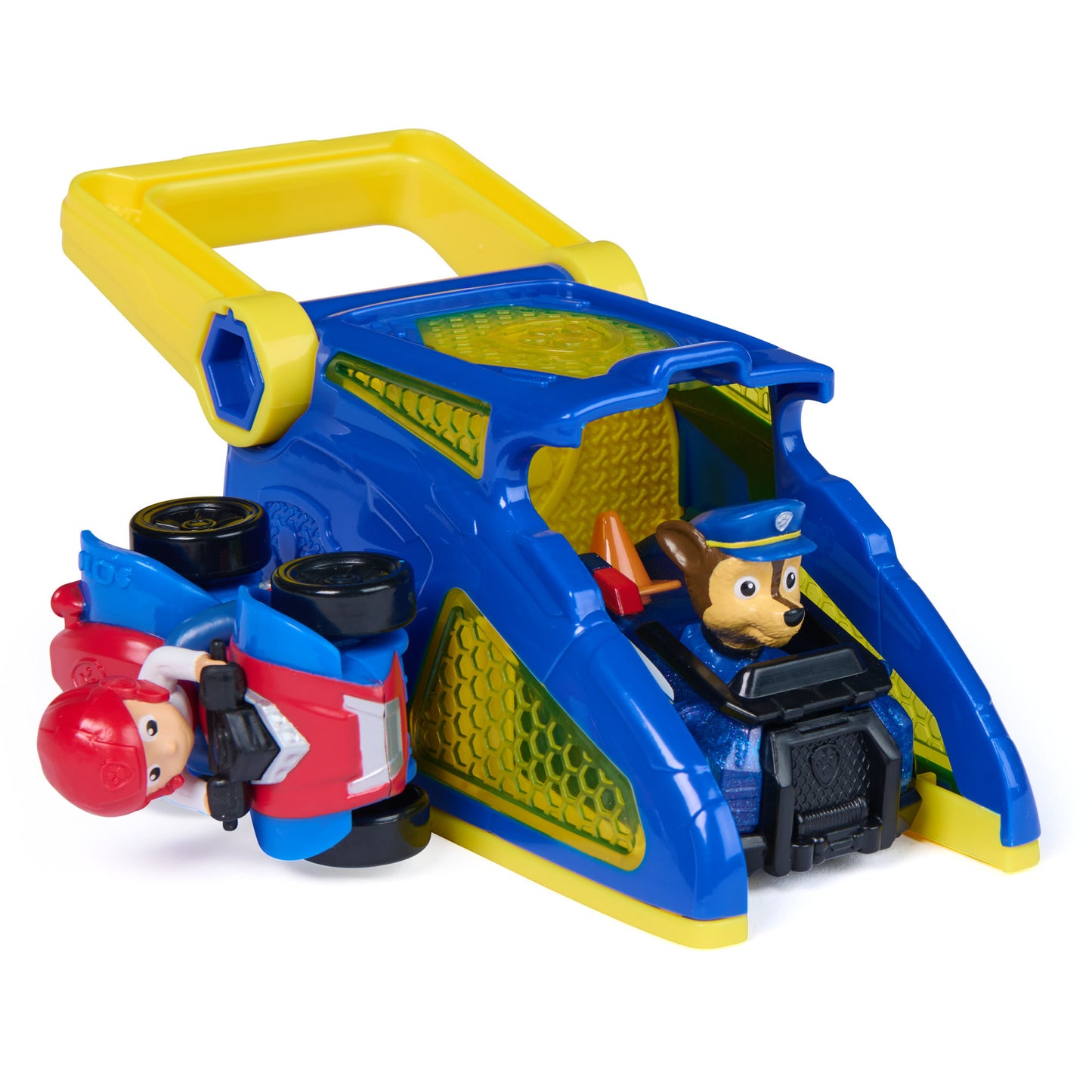 Paw Patrol - Pup Squad Launcher mit Chase und Ryder Fahrzeugen, Spielfahrzeug