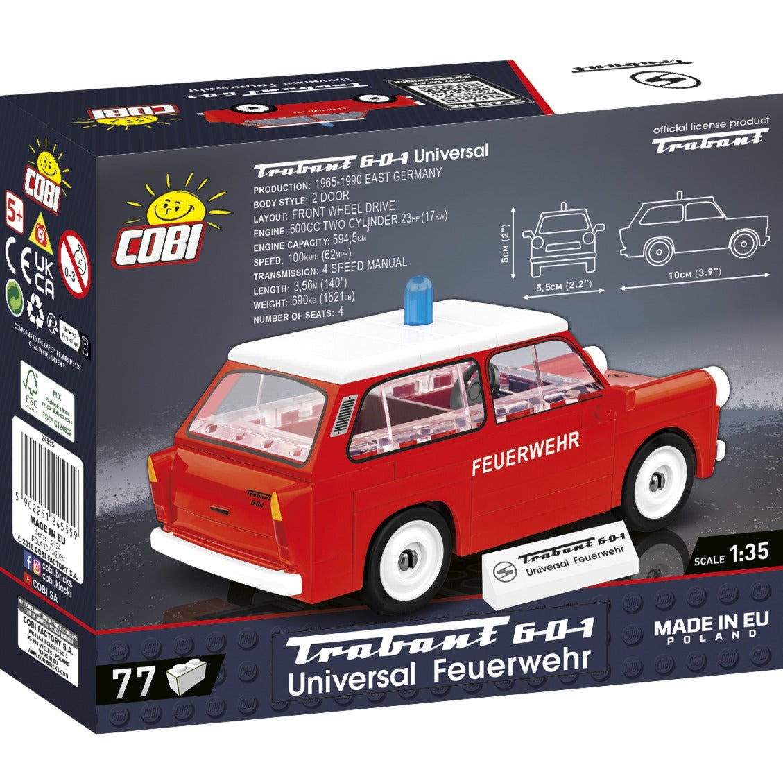 Trabant 601 Universal Feuerwehr, Konstruktionsspielzeug