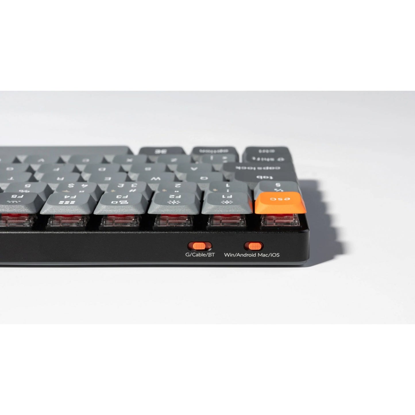 Keychron K3 Max (grau/orange, DE-Layout, Gateron Low Profile 2.0 Mechanical Red, Hot-Swap, Aluminiumrahmen, RGB)