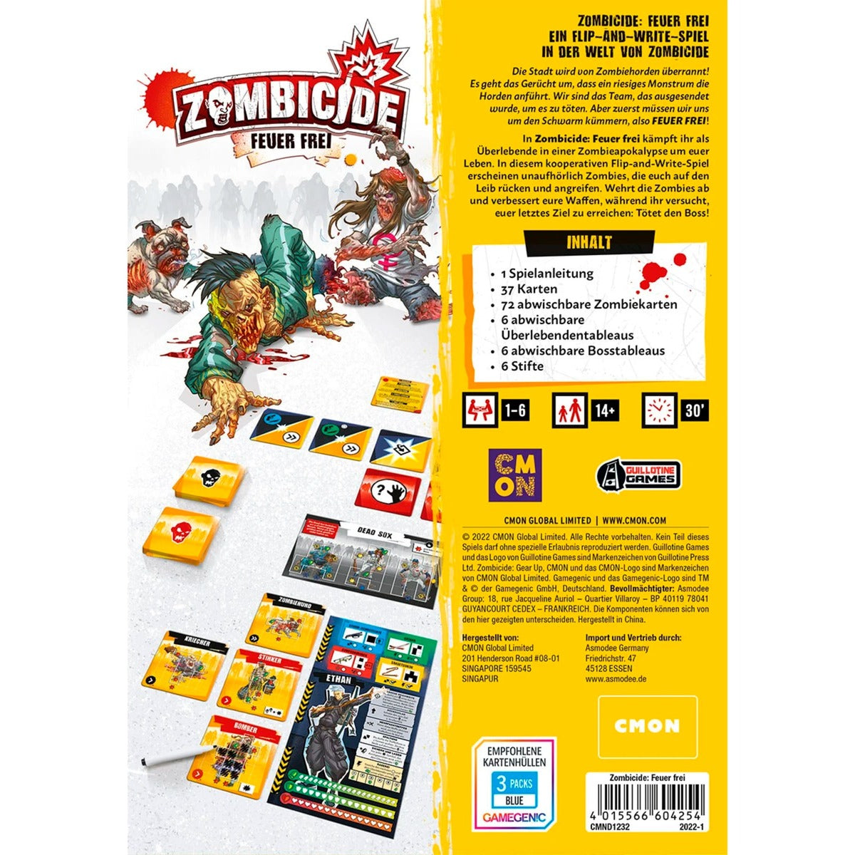 Asmodee Zombicide: Feuer Frei, Brettspiel