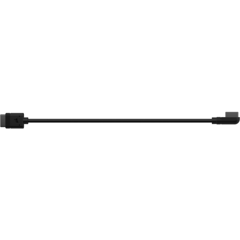 Corsair iCUE LINK Slim-Kabel, 200mm, 90° abgewinkelt (schwarz, 2 Stück)