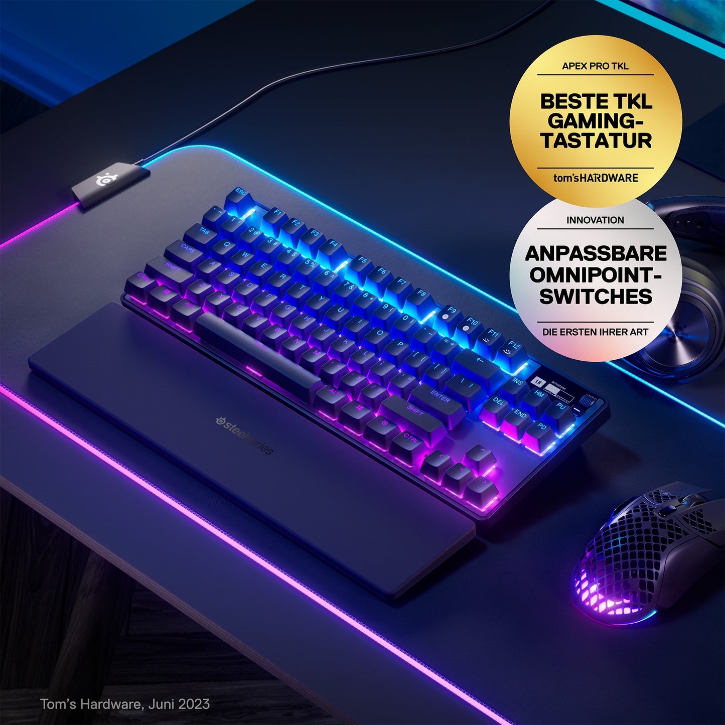 Steelseries Apex Pro TKL Wireless (schwarz, DE-Layout, SteelSeries OmniPoint 2.0)