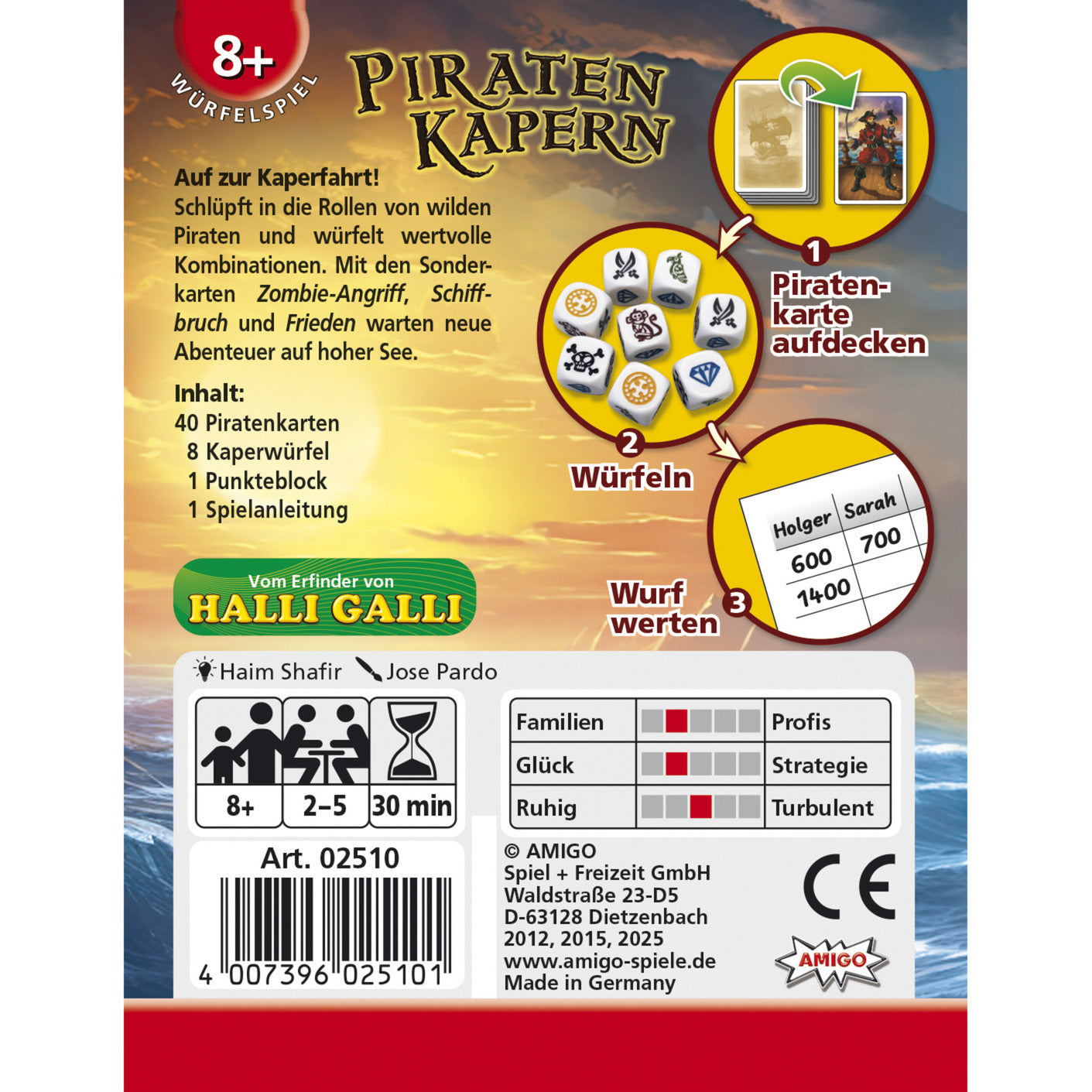 Piraten Kapern, Kartenspiel