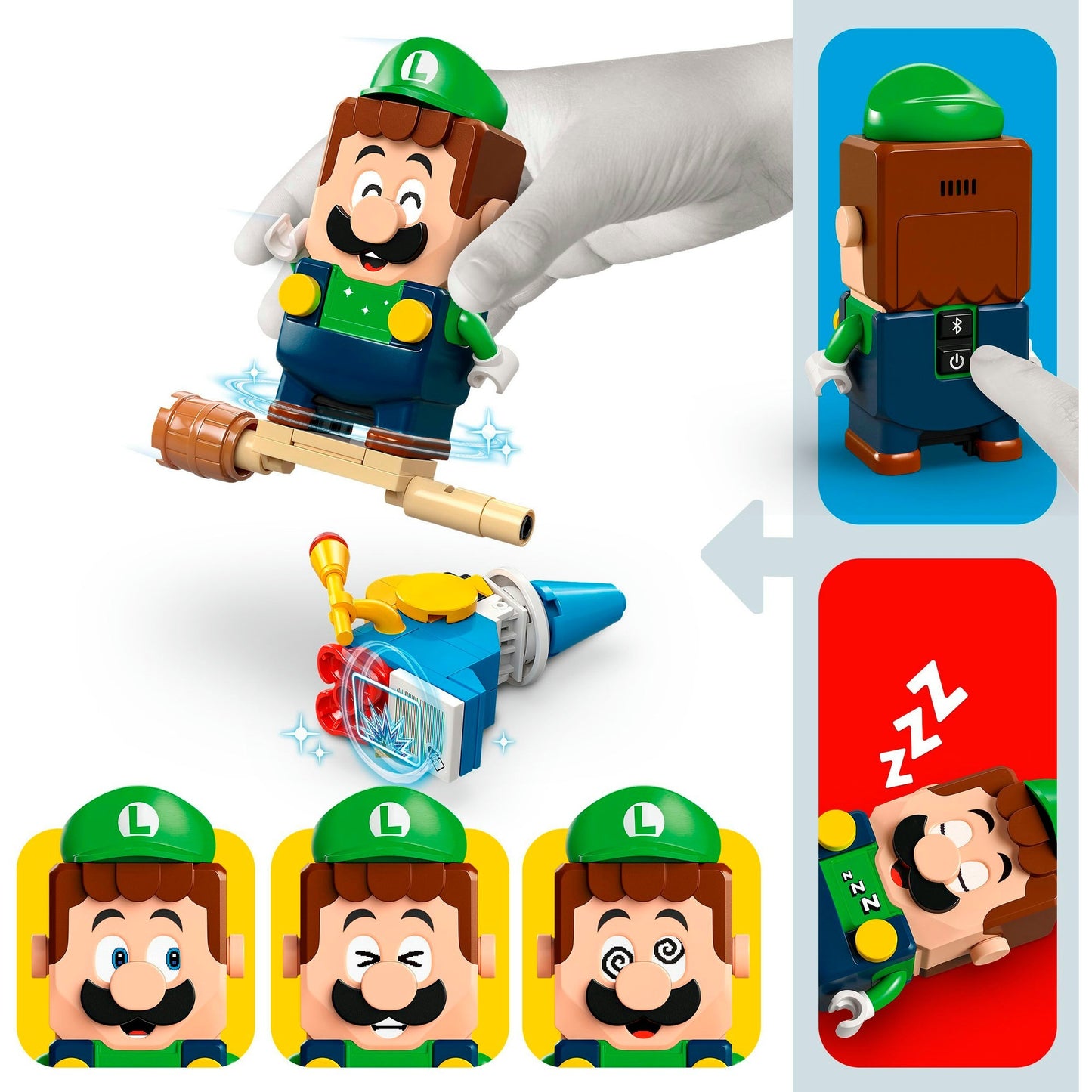 LEGO 71440 Super Mario Abenteuer mit dem interaktiven LEGO Luigi, Konstruktionsspielzeug