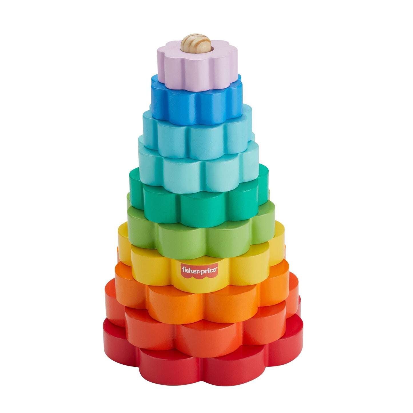 Fisher-Price Ring-Stapelspielzeug aus Holz, Geschicklichkeitsspiel