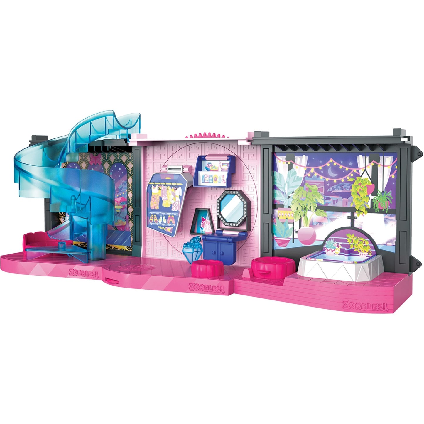 Spinmaster Zoobles wandelbares Spielset mit magischer Villa und Z-Girl