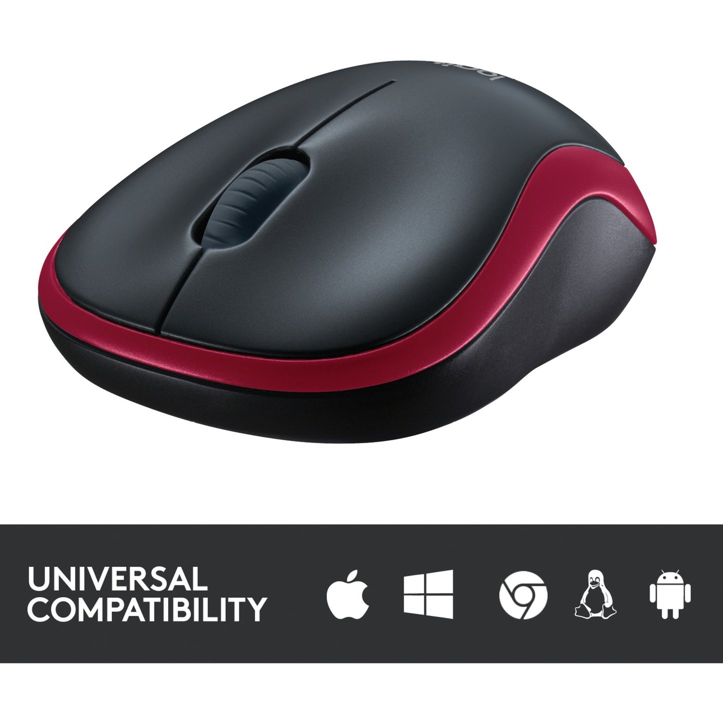 Logitech Wireless Mouse M185 (rot, Retail)