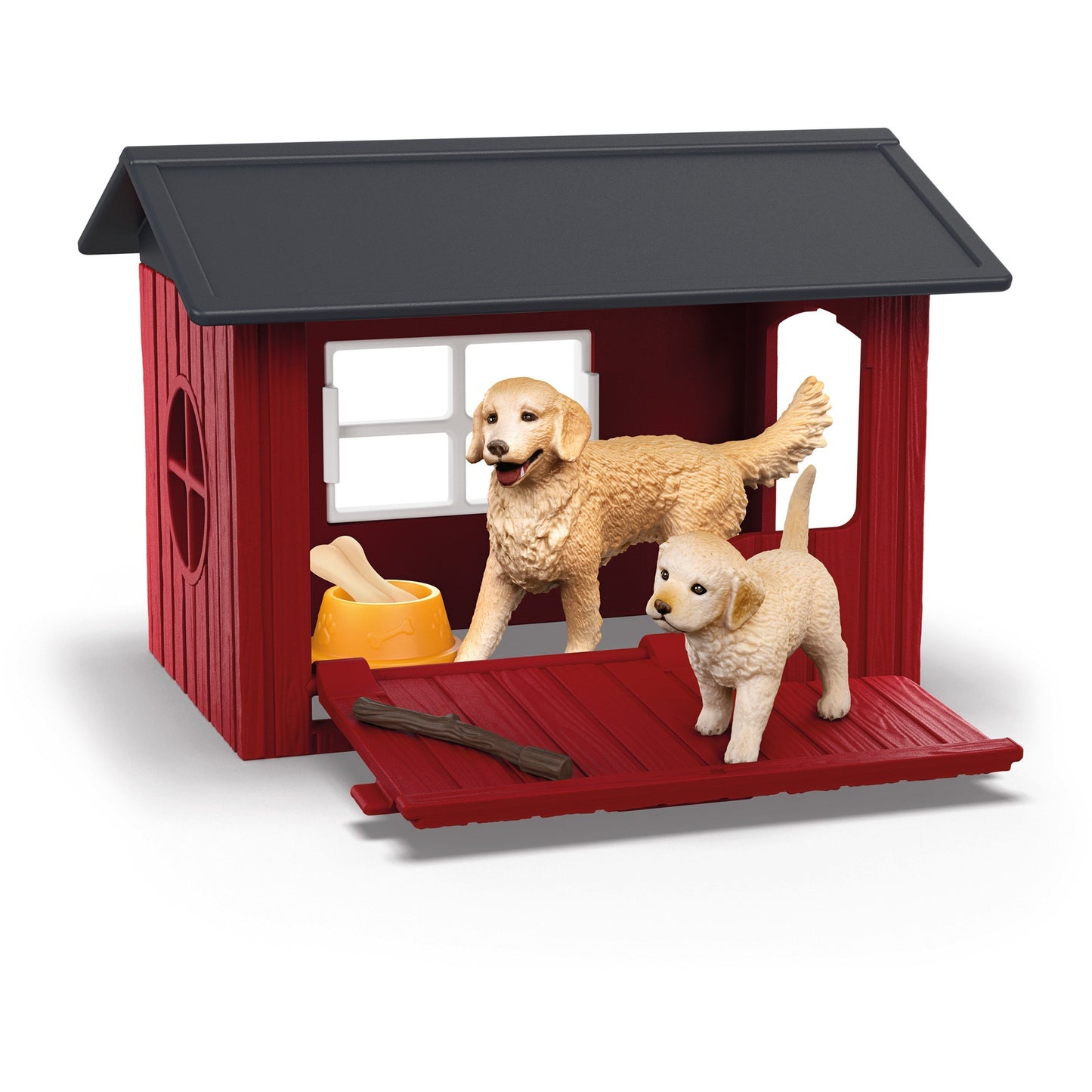 Farm World Hundehütte mit Goldenretrievern, Spielfigur