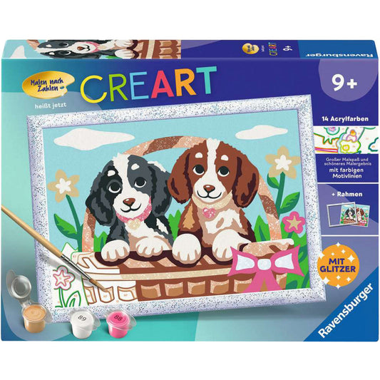 CreArt - Hunde im Körbchen, Malen