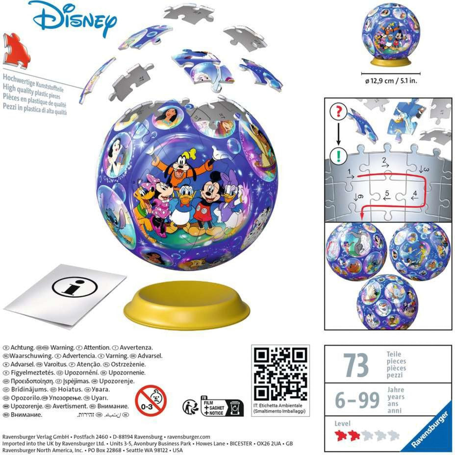 Ravensburger 3D Puzzleball Disney Charaktere (72 Teile)