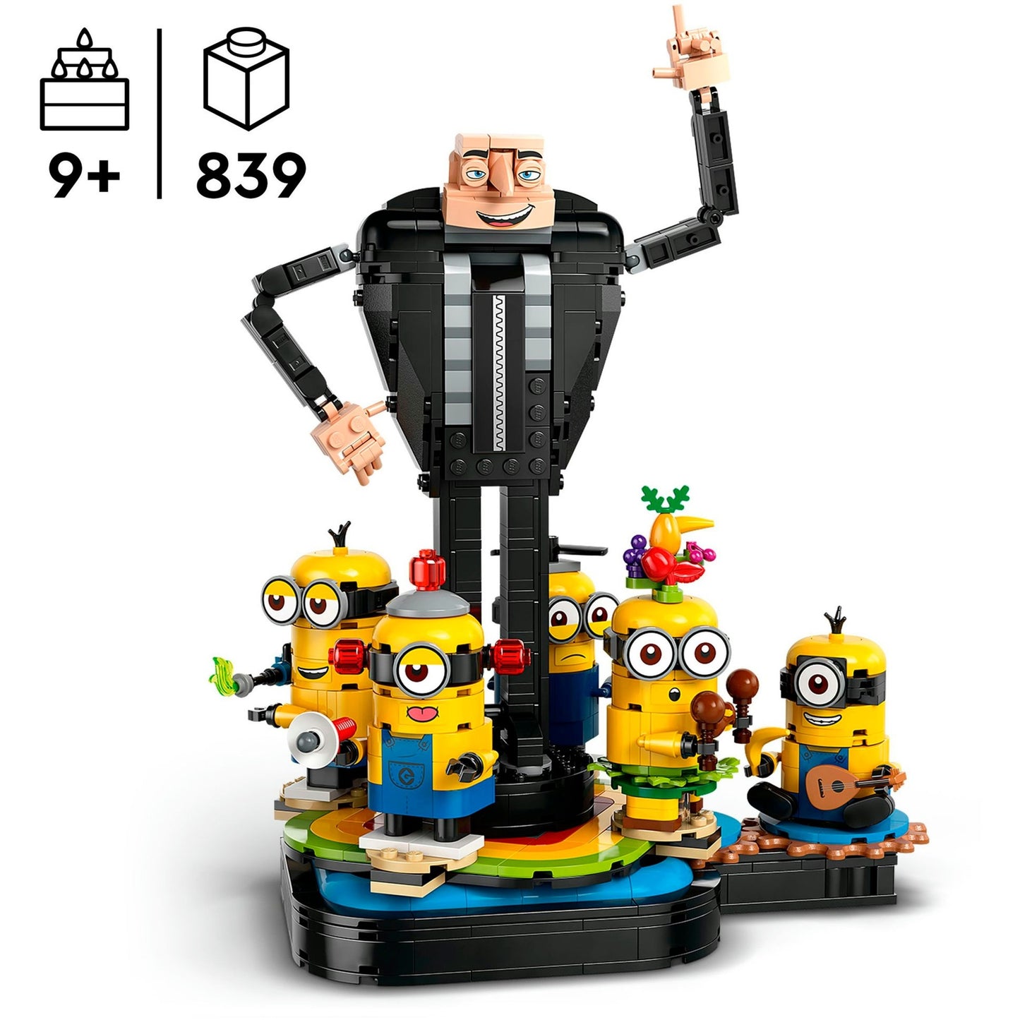 LEGO 75582 Minions Gru und die Minions aus LEGO Steinen, Konstruktionsspielzeug