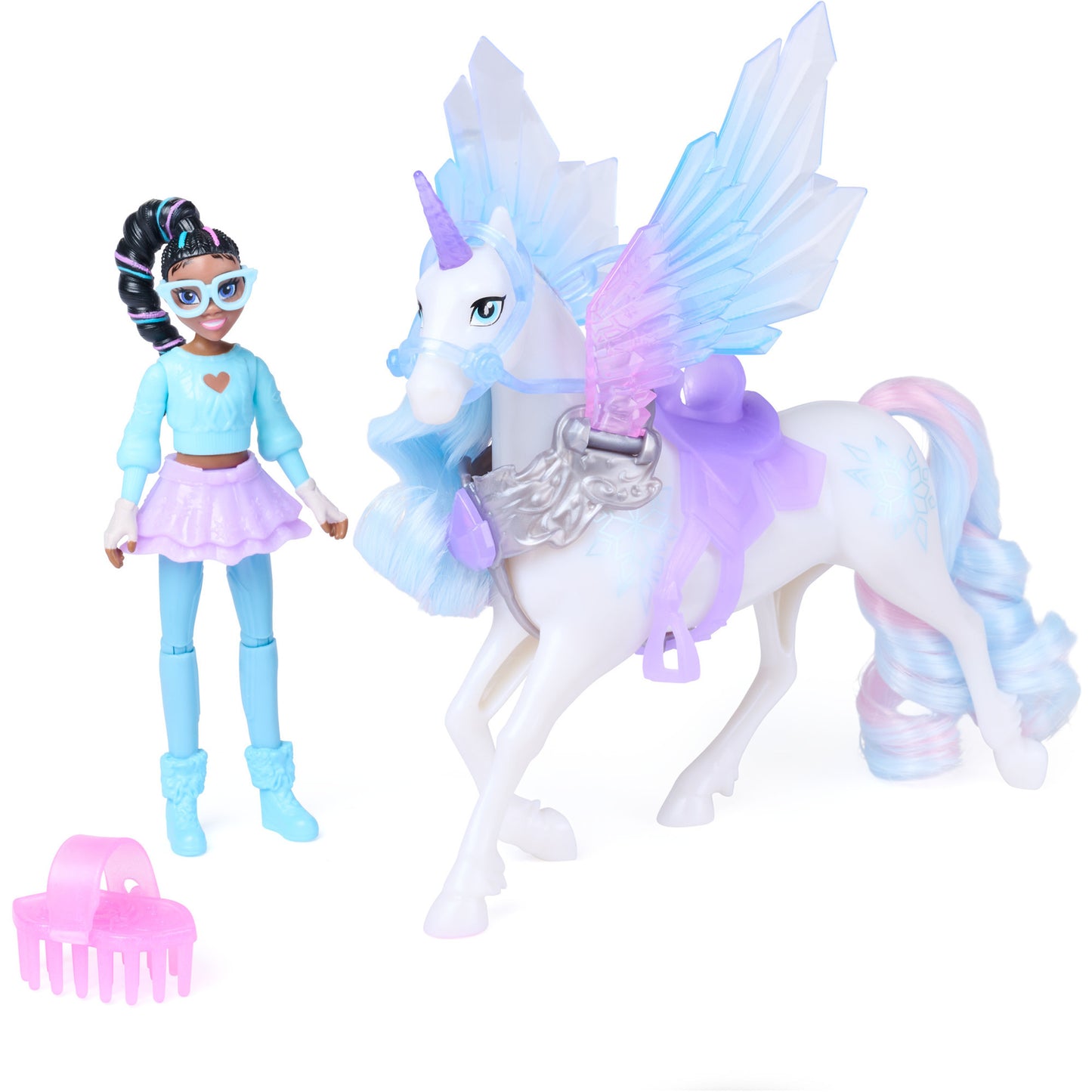 Unicorn Academy - Wing Magic Layla und Glacier Spielset, Spielfigur