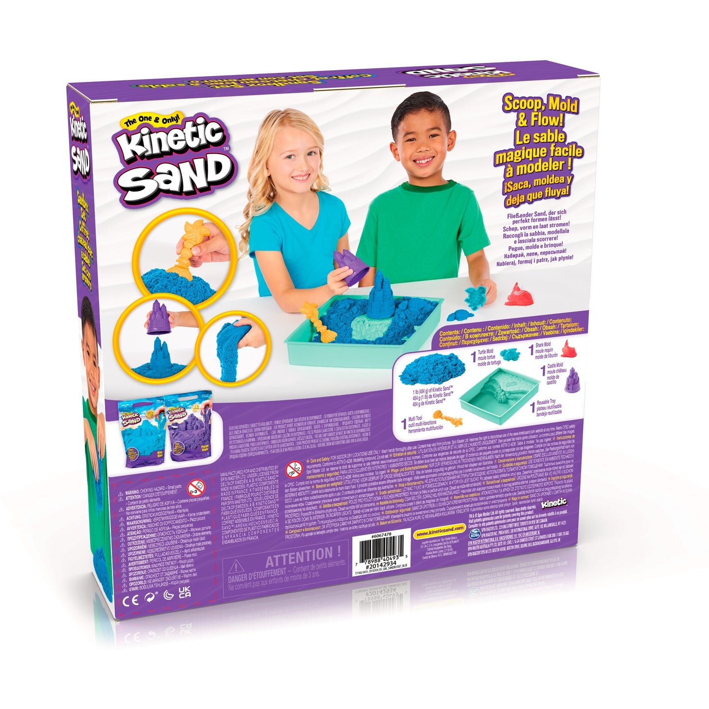 Spin Master Kinetic Sand - Sandbox Set blau, Spielsand