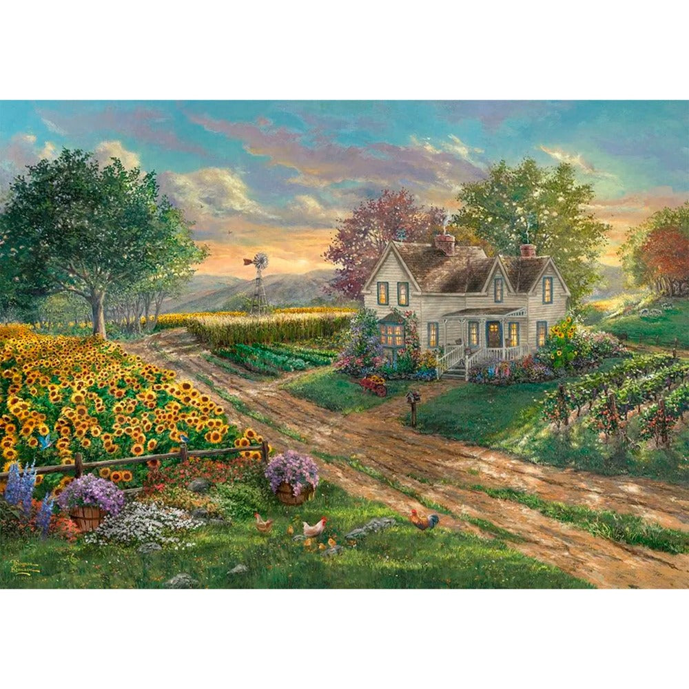 Schmidt Spiele Thomas Kinkade Studios: Sonnenblumenfelder (1000 Teile)