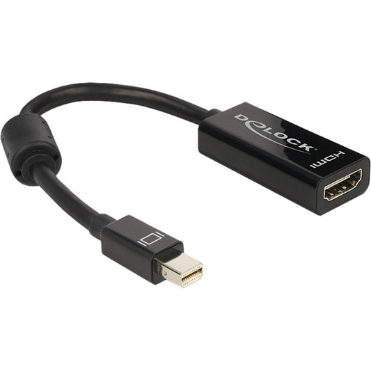 DeLOCK Adapter miniDisplayPort Stecker > HDMI Buchse (schwarz, 12cm)